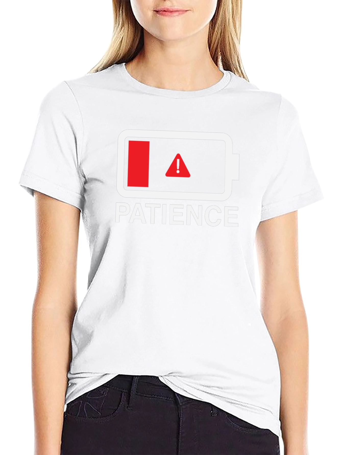 Patience Low Battery Funny T-Shirt