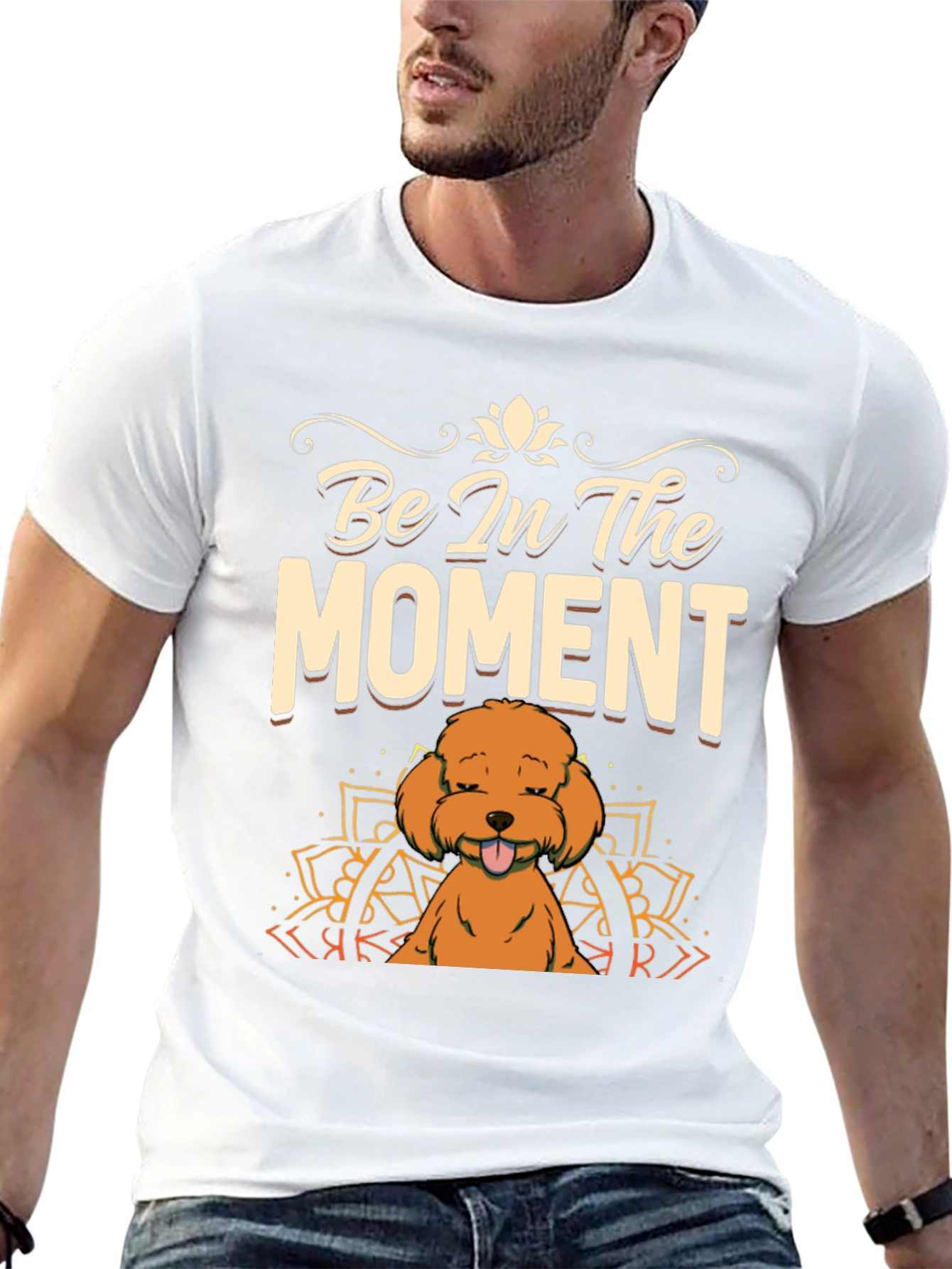 Be In The Moment Poodle T-Shirt - Black