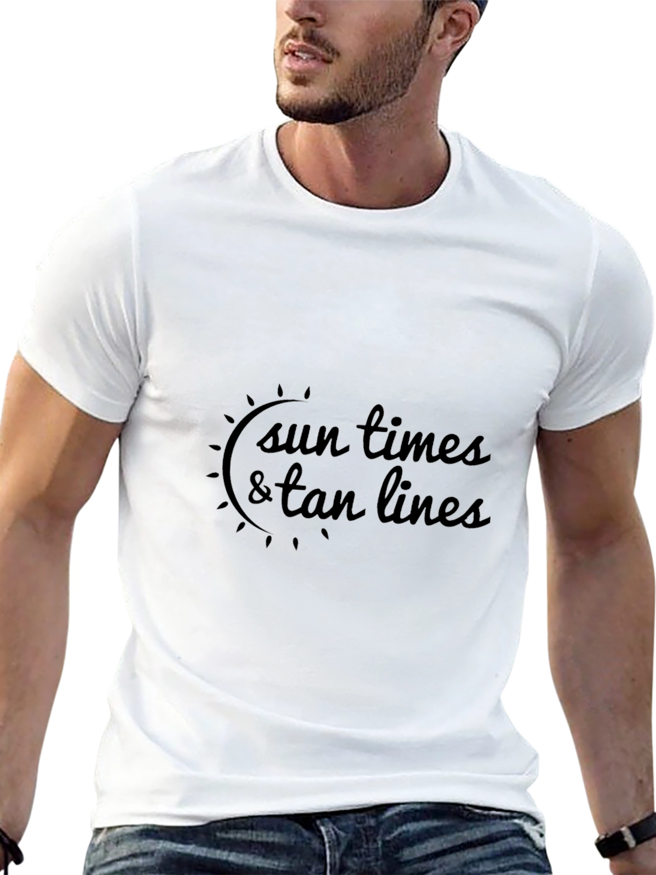 Sun Times & Tan Lines Black T-Shirt