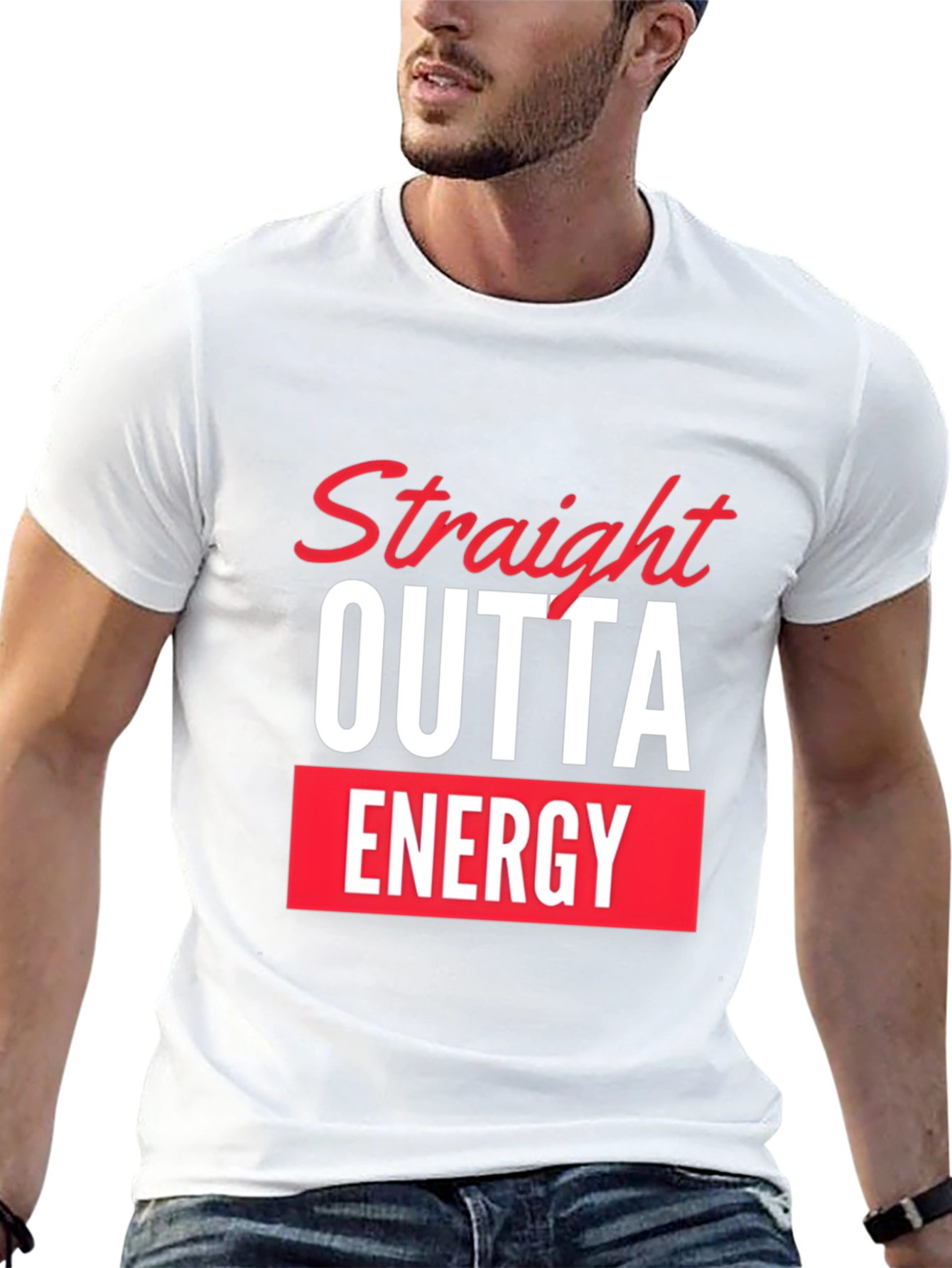 Straight Outta Energy Black Graphic Tee