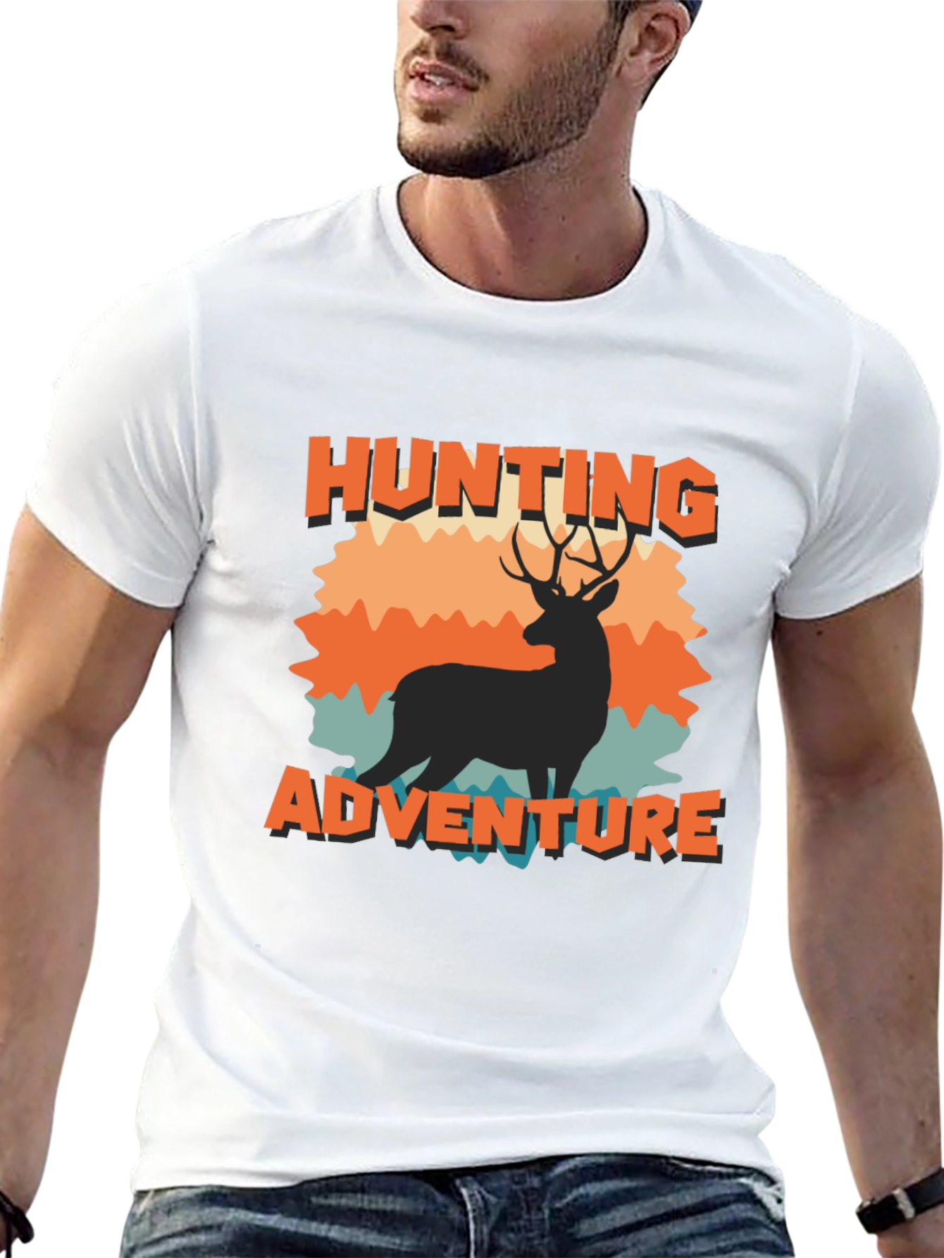 Hunting Adventure Graphic Tee - Black
