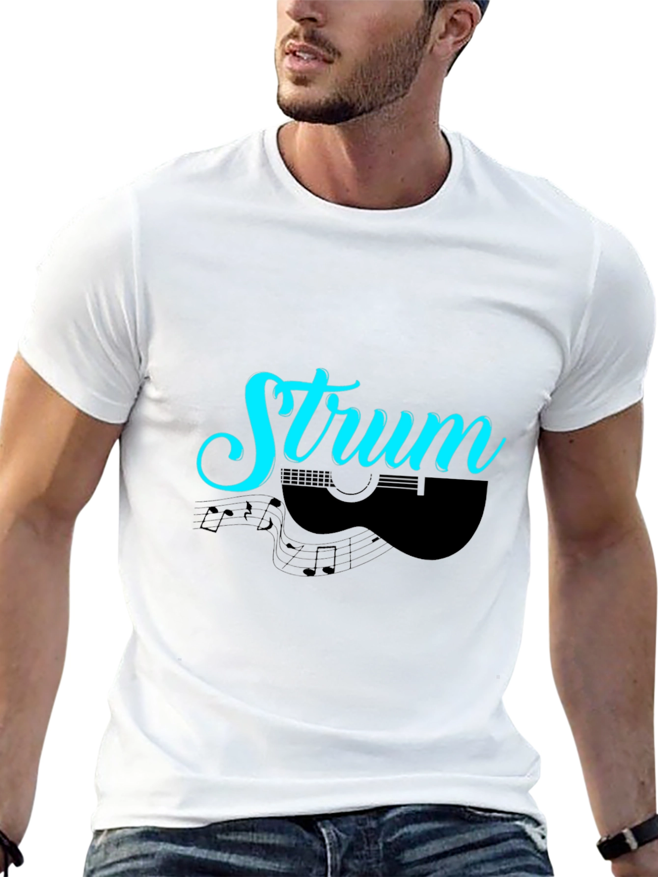 Strum Guitar Graphic T-Shirt