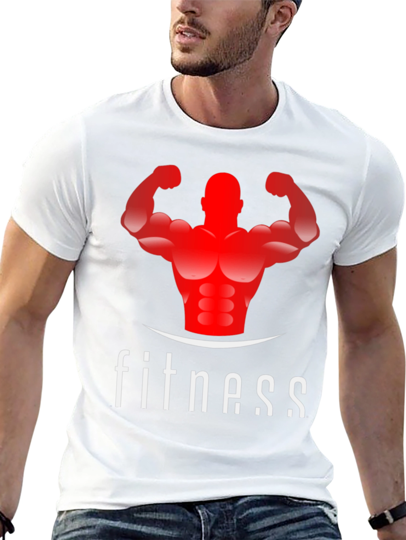 Fitness Graphic Tee - Black Gym Shirt