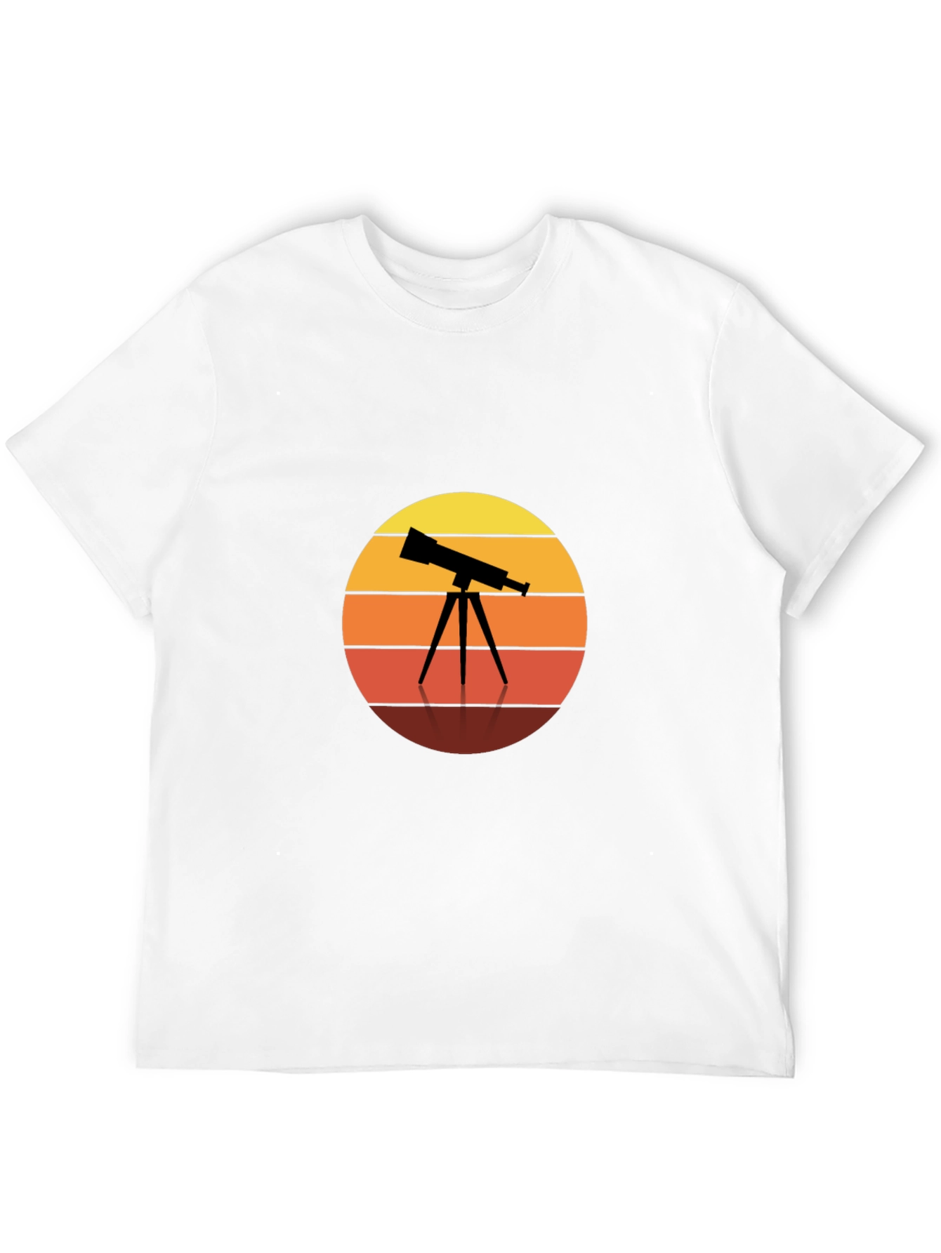Telescope Sunset Graphic Tee - Astronomy Lovers Shirt