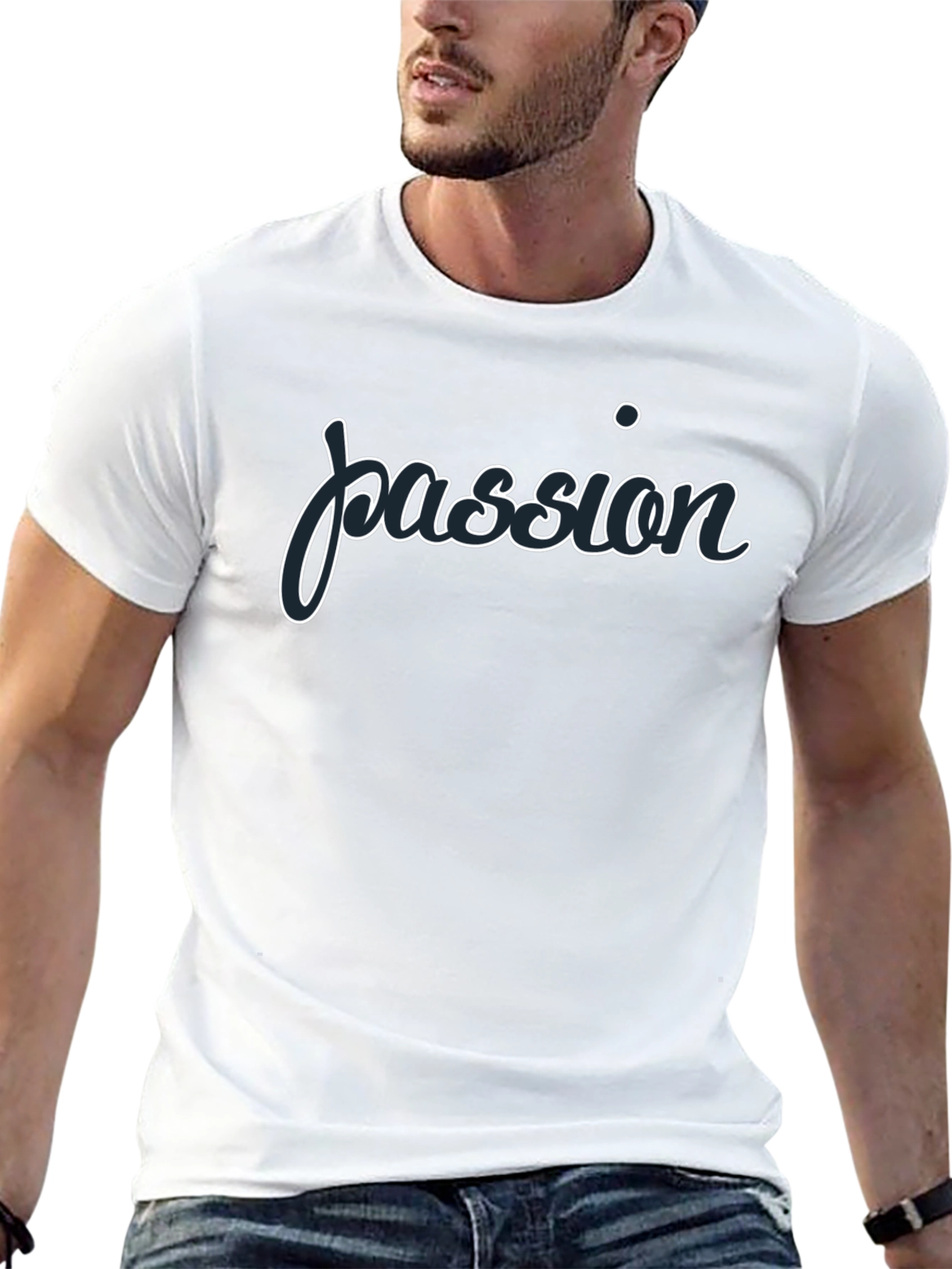 Passion Graphic T-Shirt - Stylish Crew Neck Tee