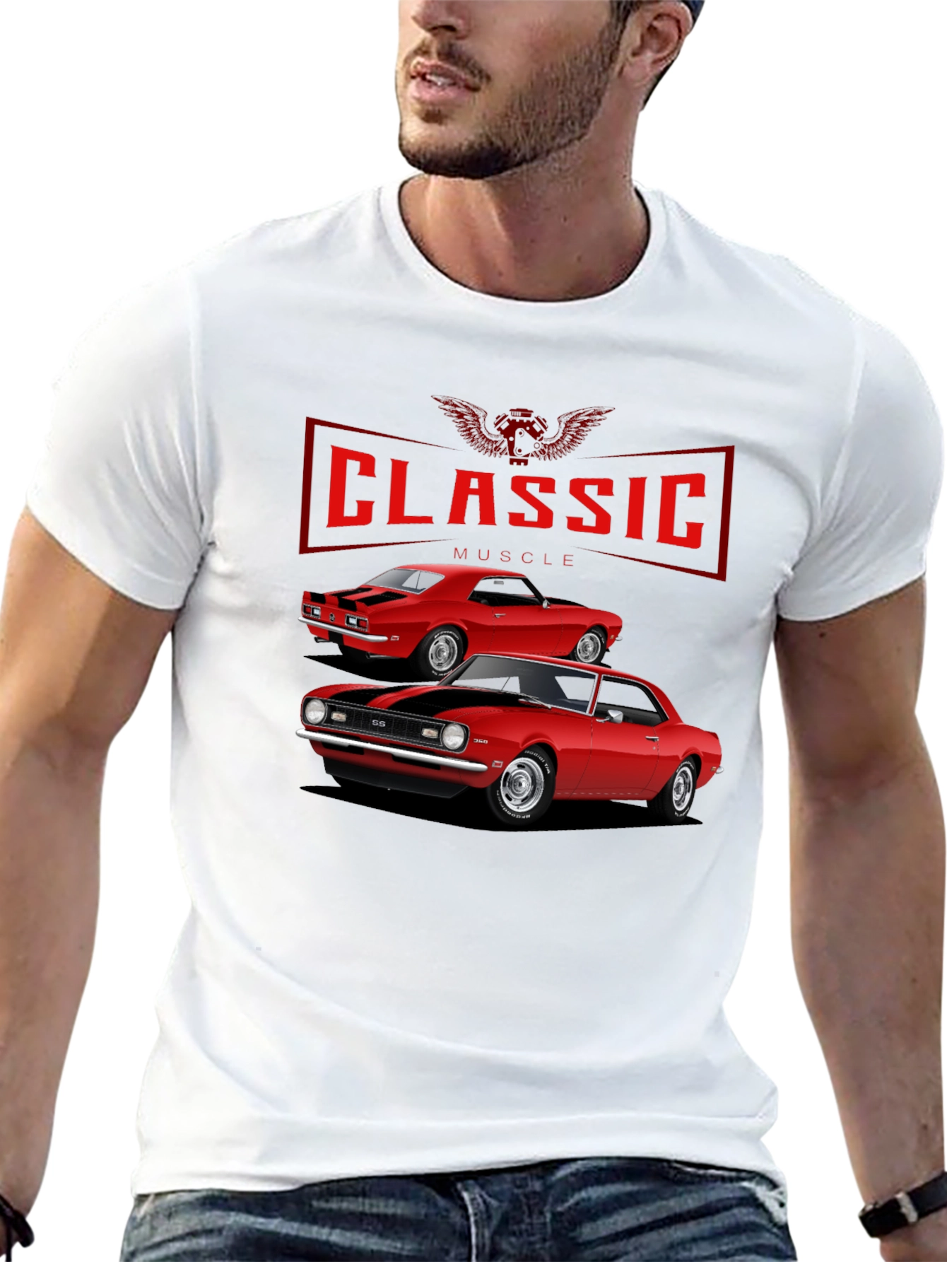 Classic Muscle Car Graphic T-Shirt