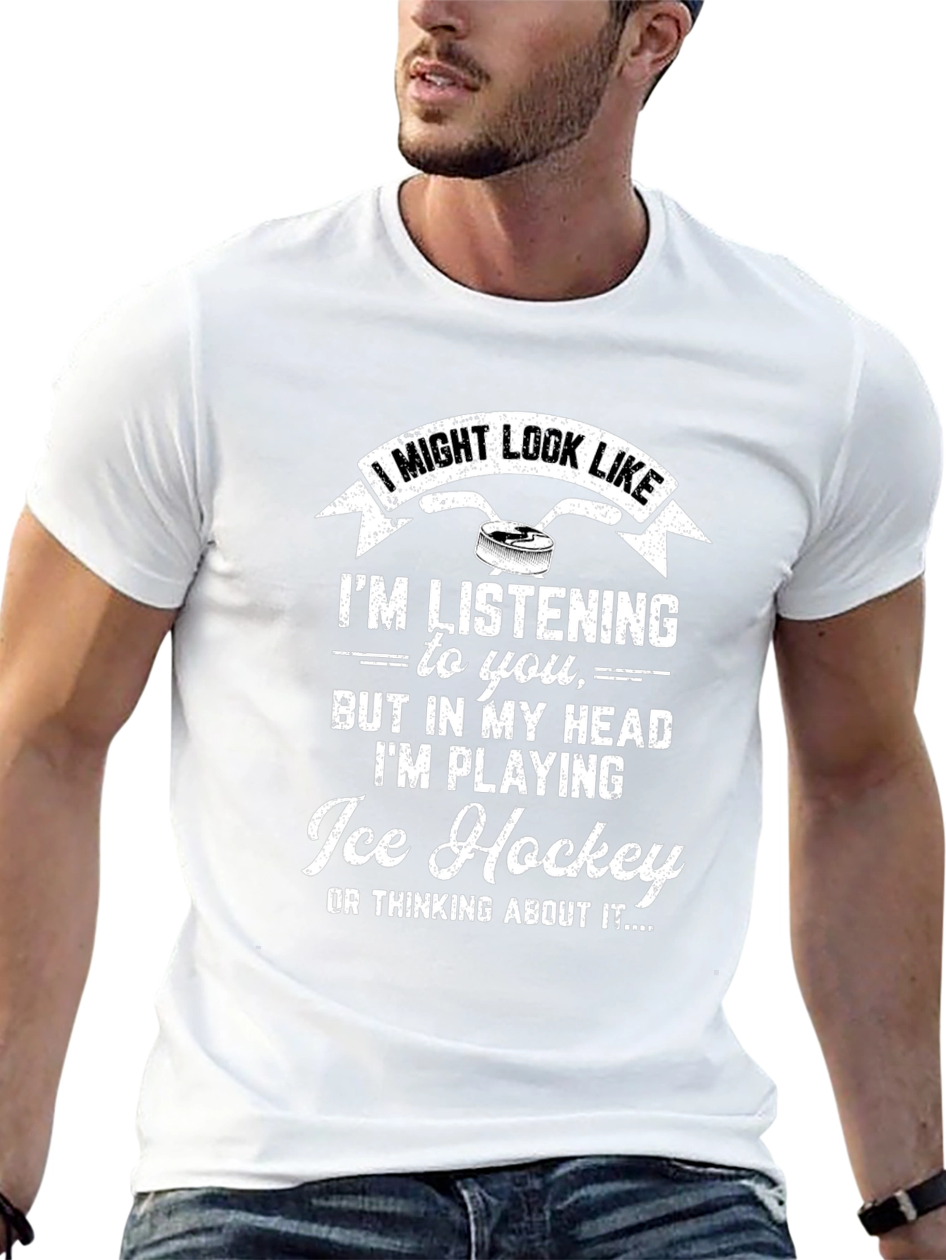 Ice Hockey Player T-Shirt - Funny Novelty Tee
