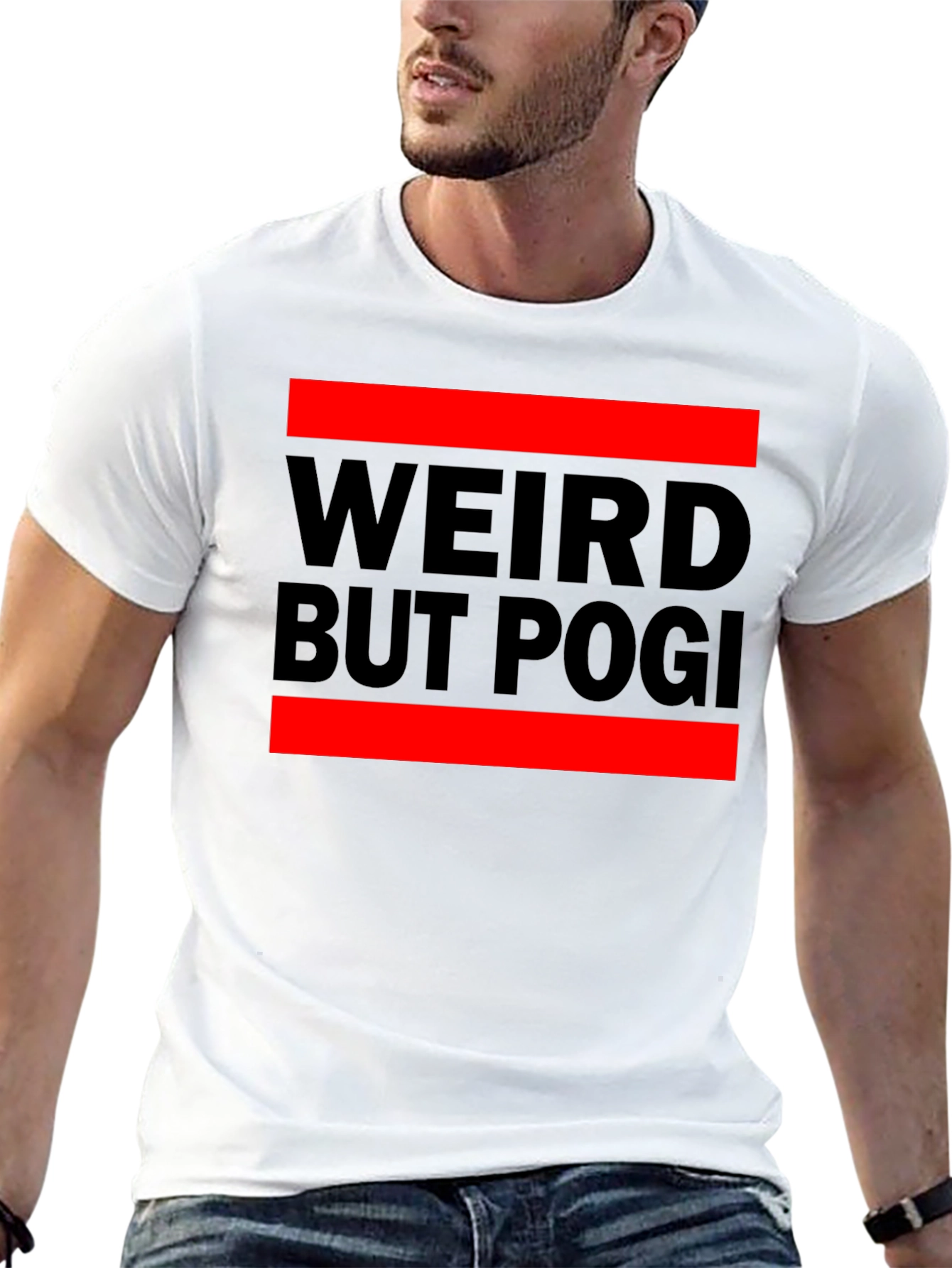 Weird But Pogi Graphic T-Shirt - Black Casual Tee