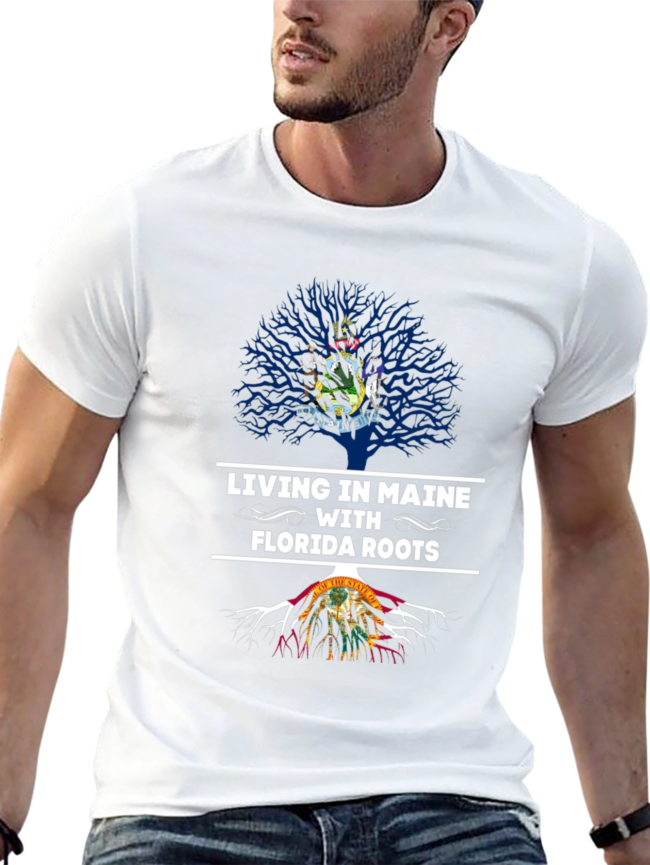 Maine Living Florida Roots Graphic Tee