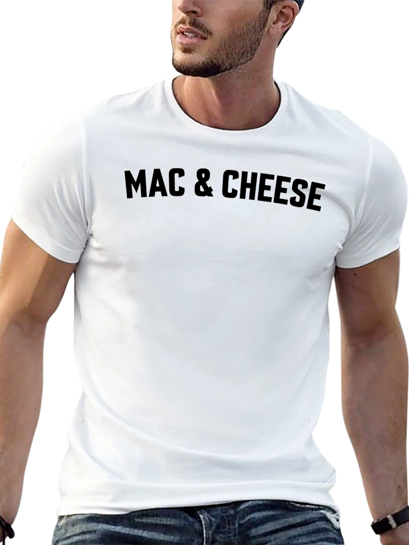 Mac & Cheese Funny Black T-Shirt