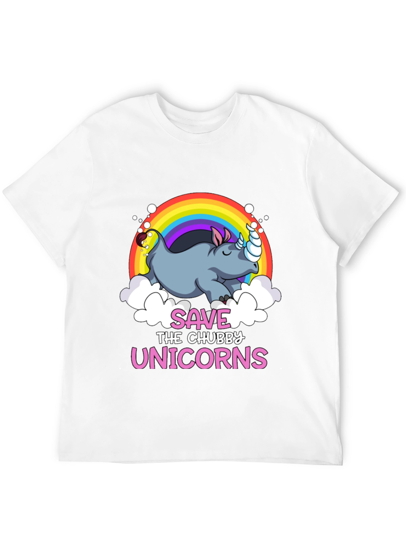 Save the Chubby Unicorns Graphic T-Shirt