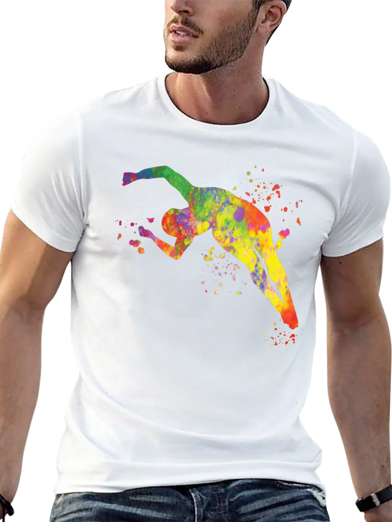 Watercolor Skydiver Graphic Tee