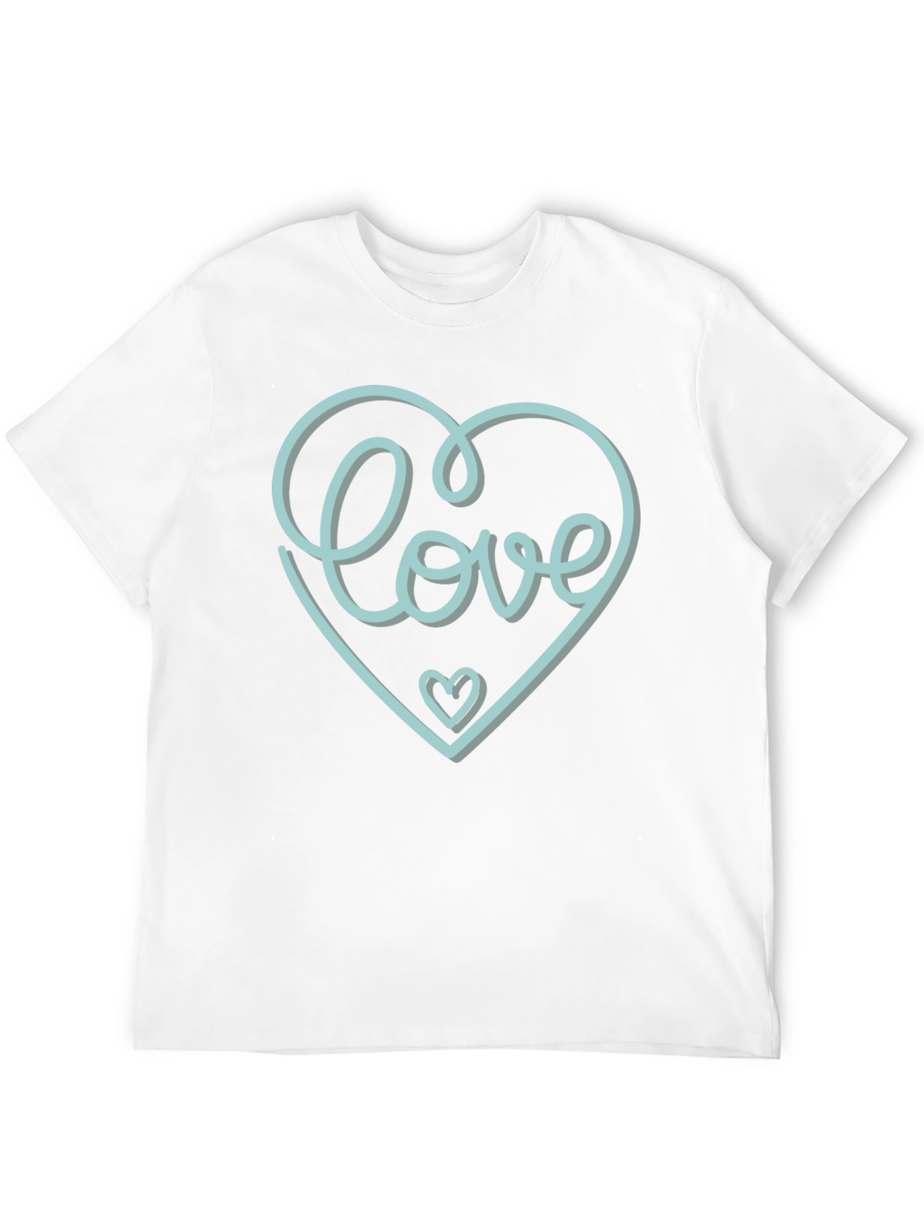 Love Heart Graphic Tee - Stylish Black T-Shirt