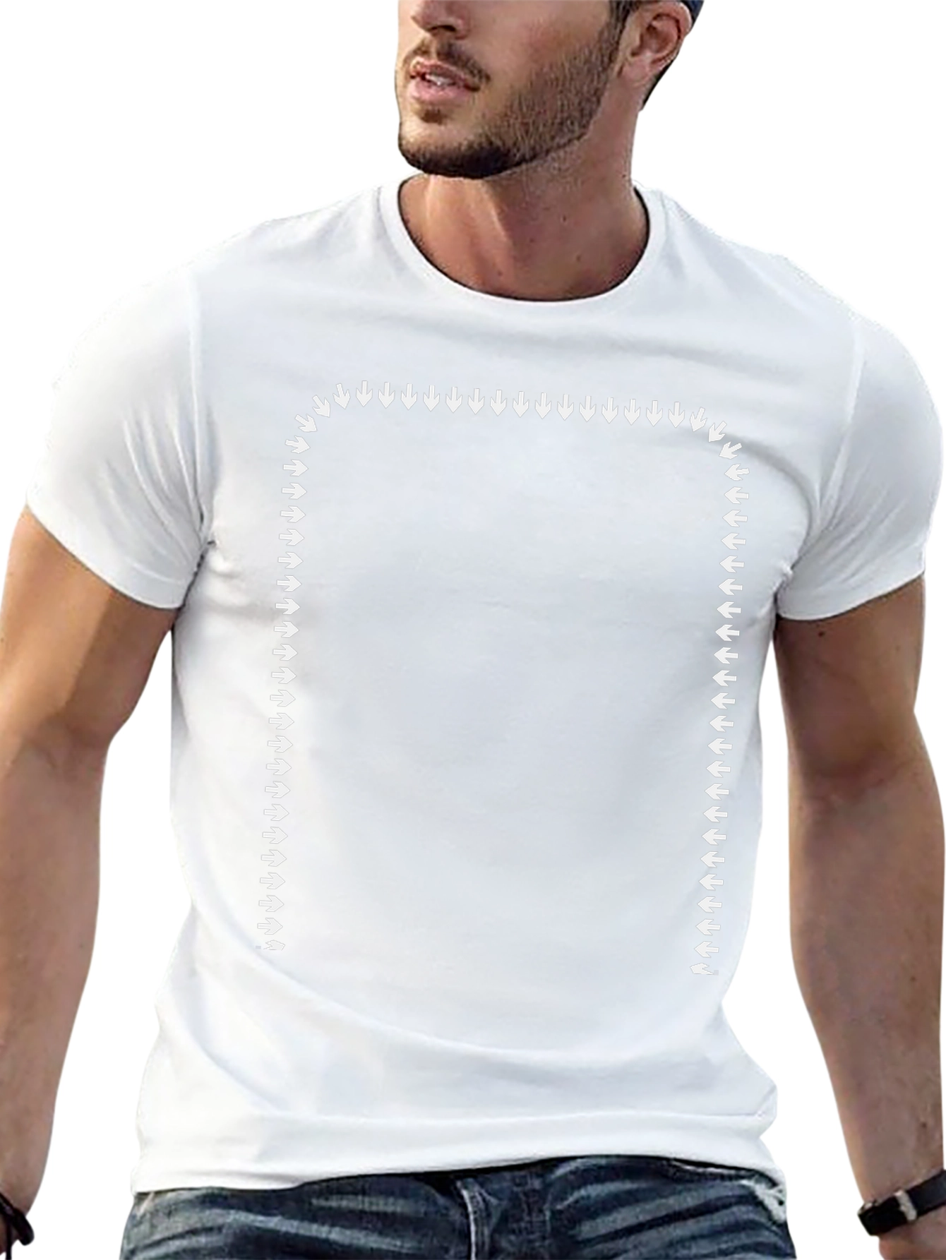 Arrow Frame Graphic Tee - Black Casual Shirt