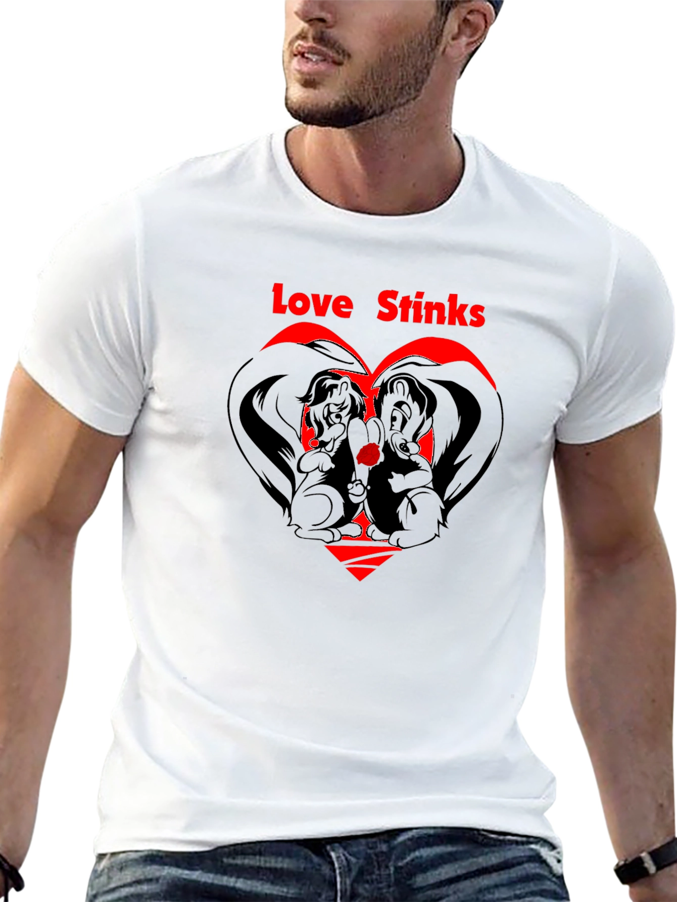 Love Stinks Skunk T-Shirt Anti-Valentines Day
