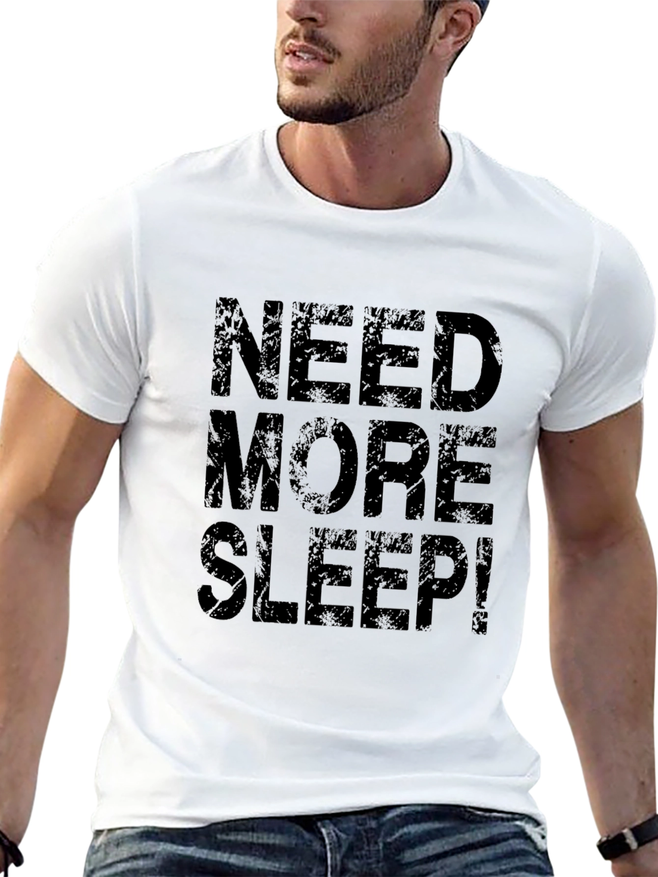 Need More Sleep Black T-Shirt Casual Wear