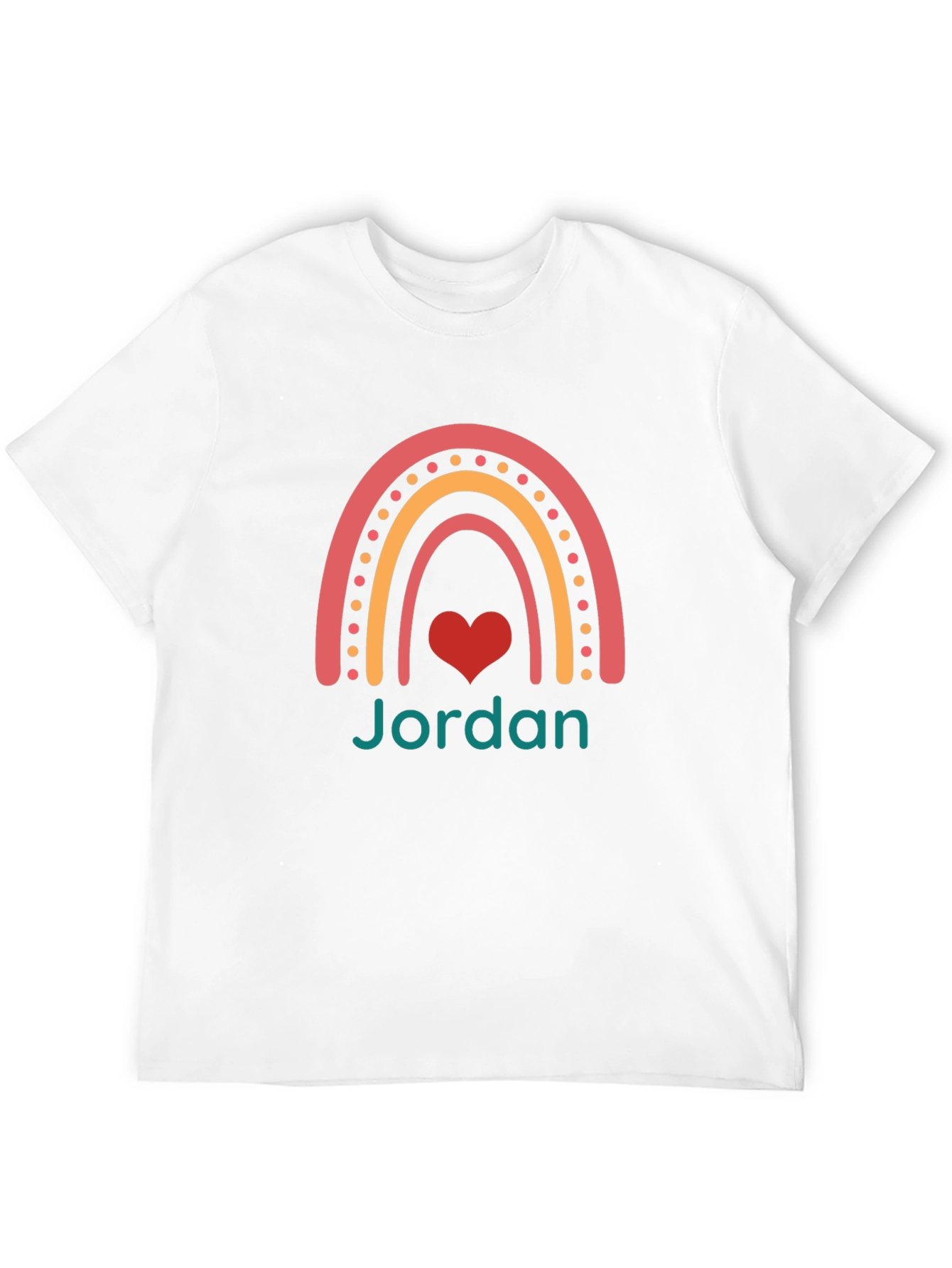 Jordan Rainbow Heart Graphic T-Shirt - Black
