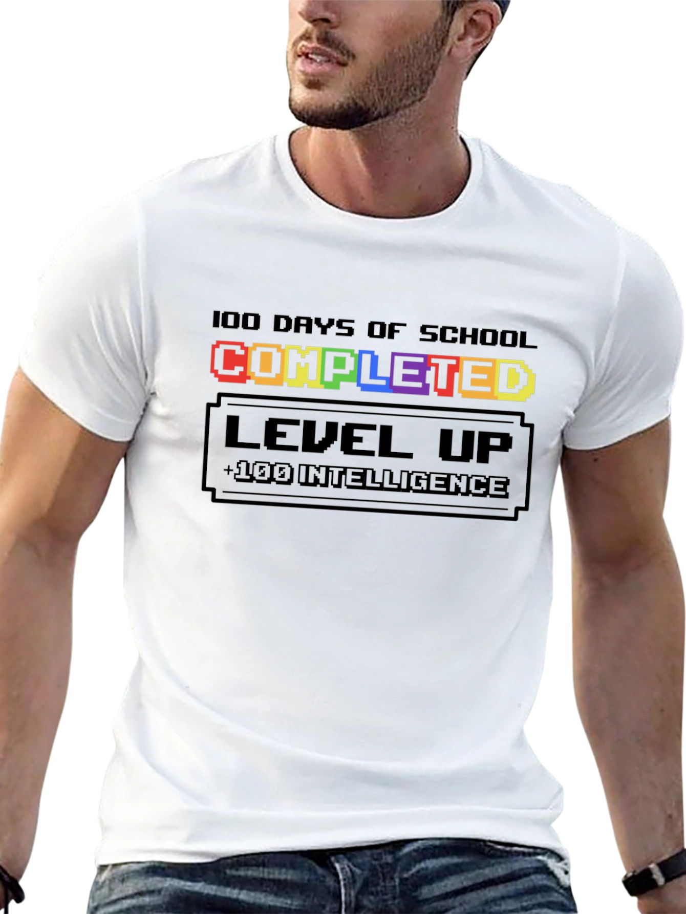 100 Days of School Completed Level Up T-Shirt