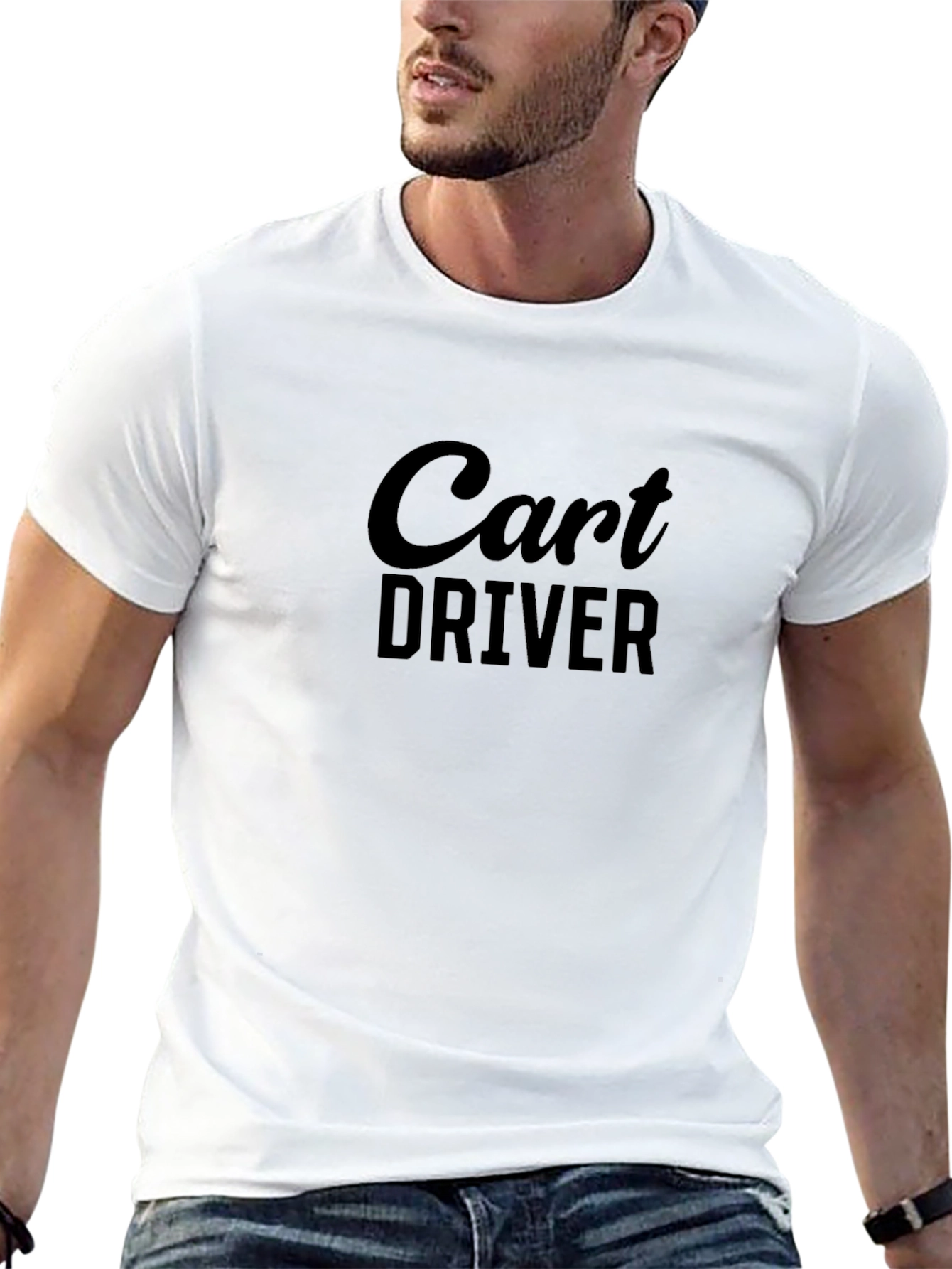 Cart Driver Black T-Shirt - Casual Comfort