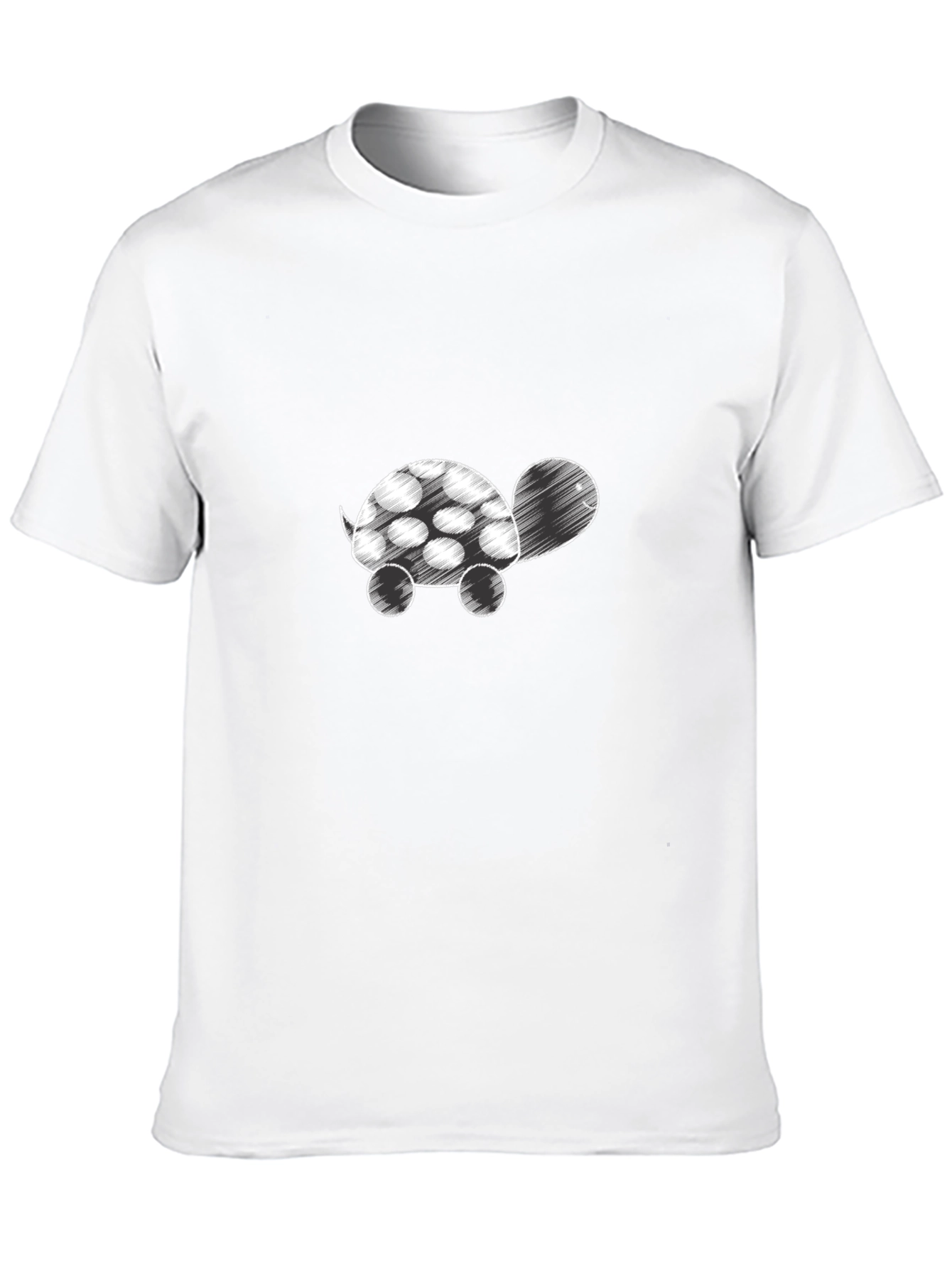 Cute Turtle Graphic Tee - Black Cotton Shirt