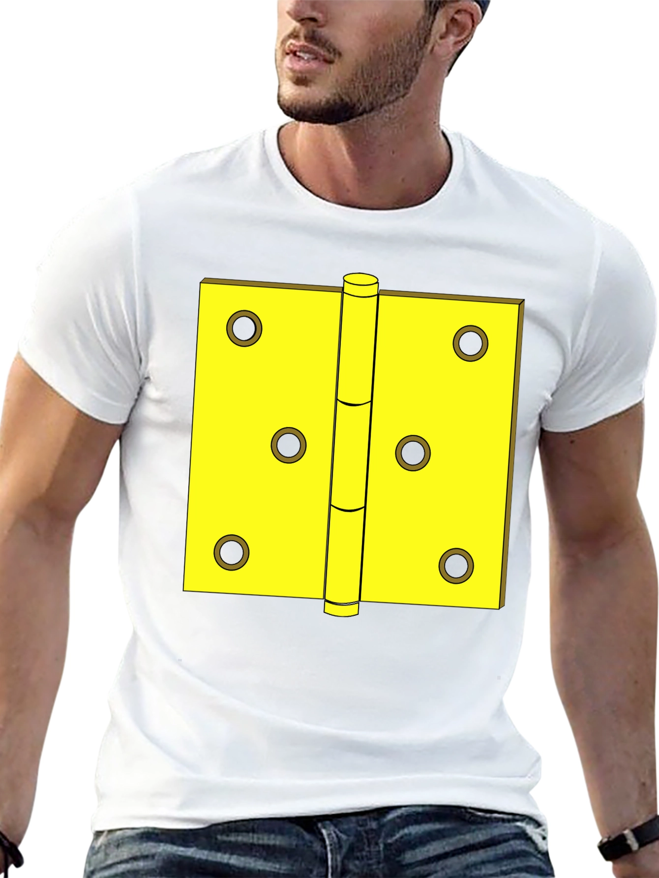 Novelty Door Hinge Graphic Tee - Black