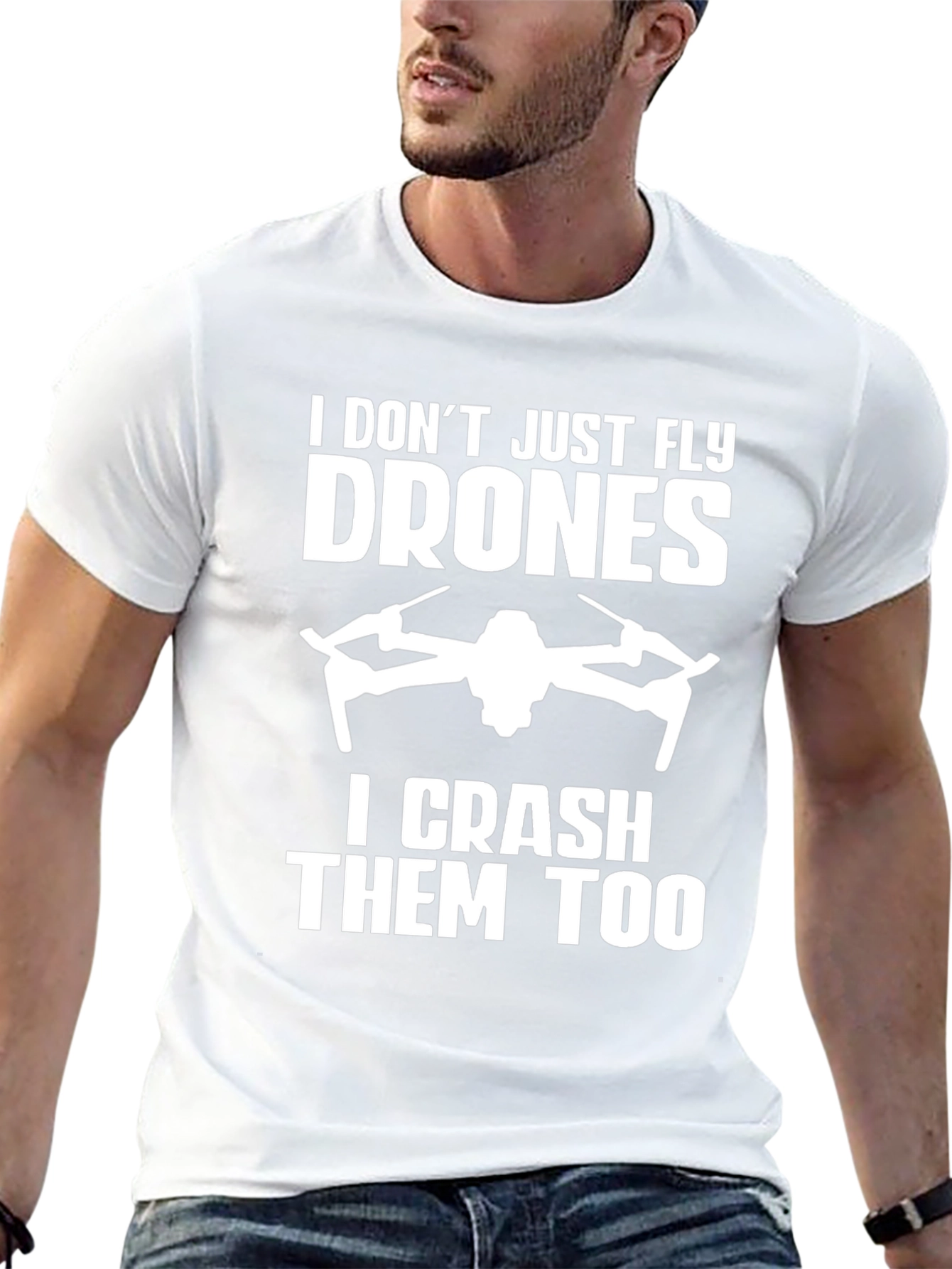 Drone Enthusiast T-Shirt - Fly and Crash!