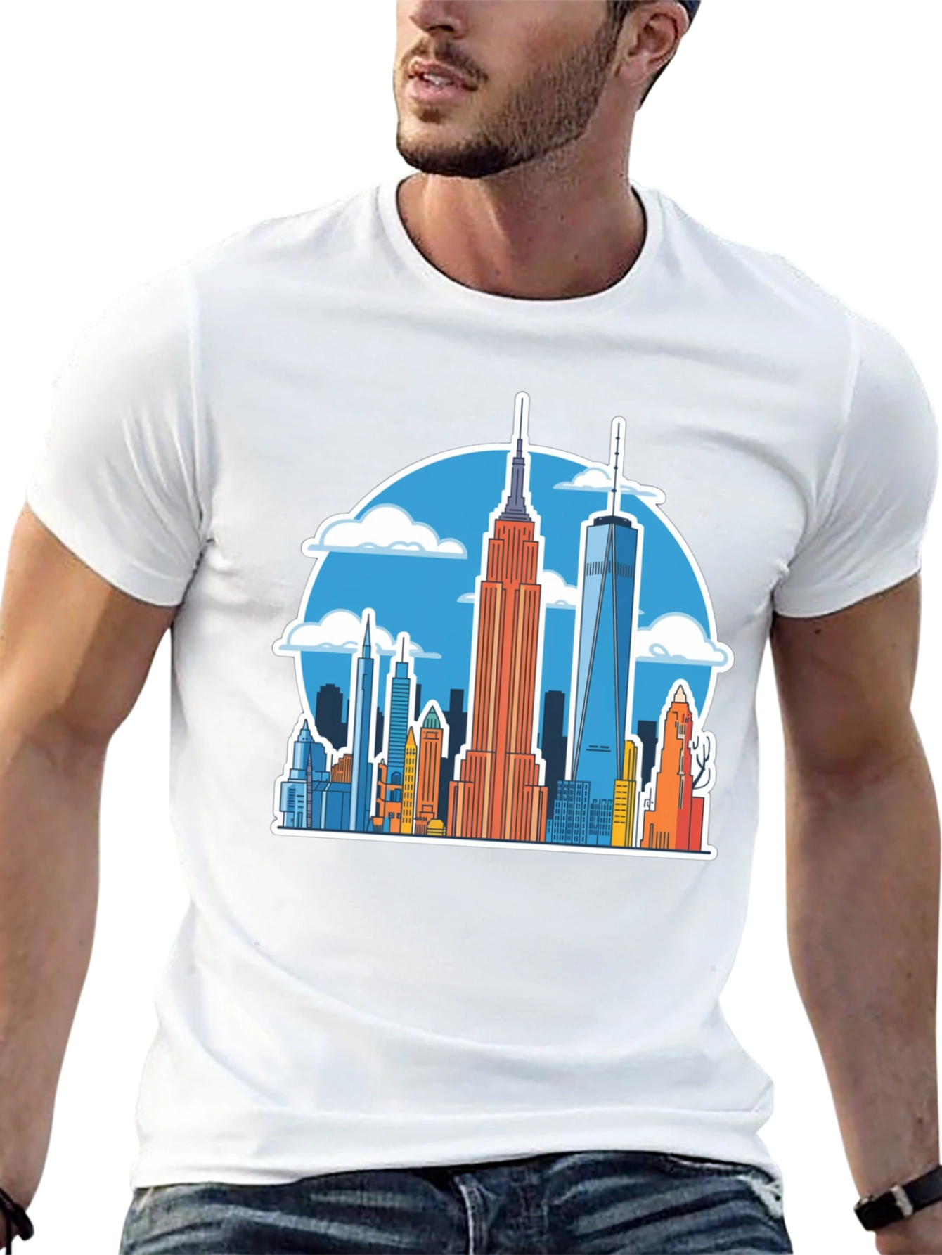 NYC Skyline Graphic Tee - Urban Style