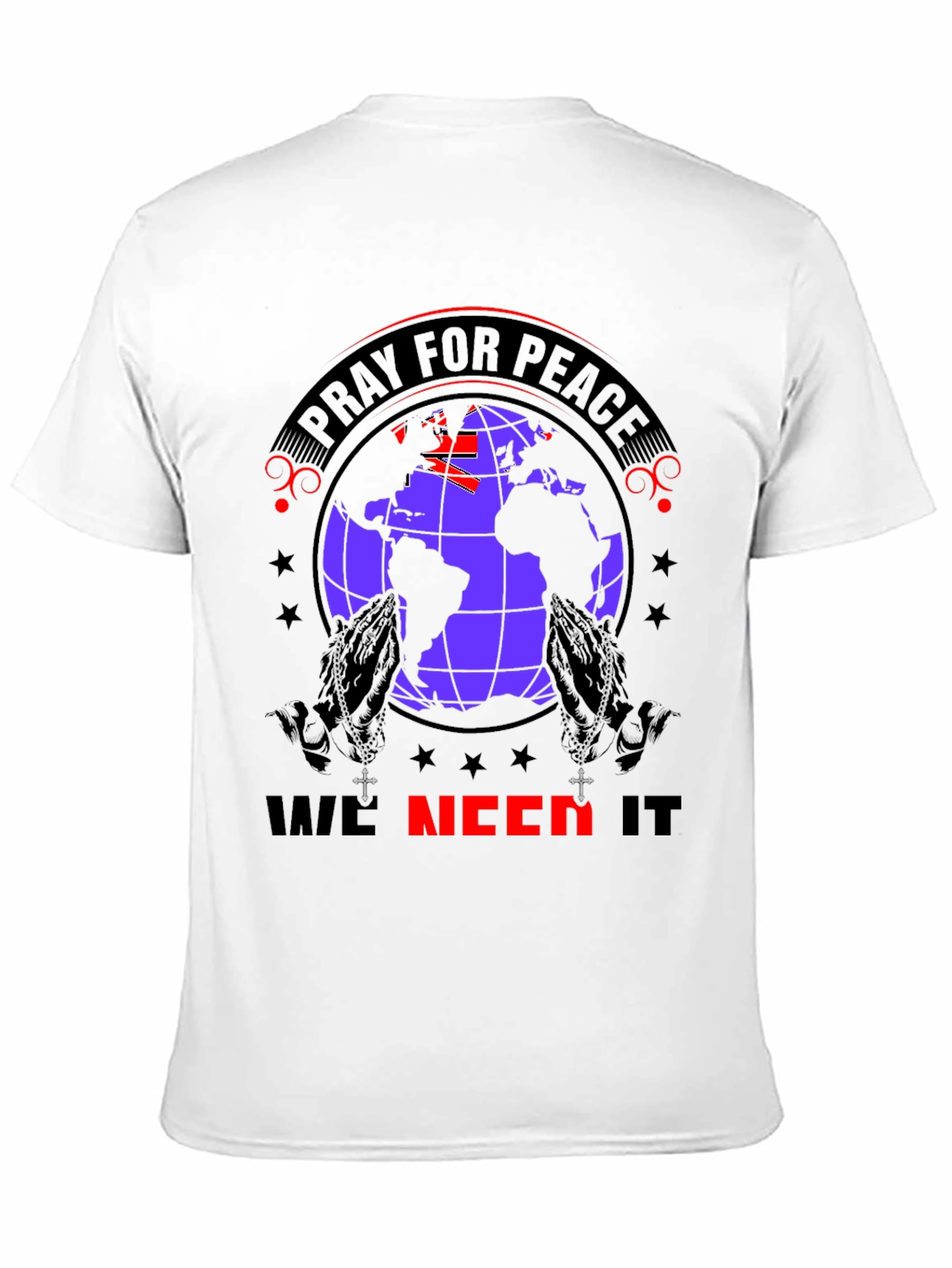 Pray for Peace Graphic Print T-Shirt