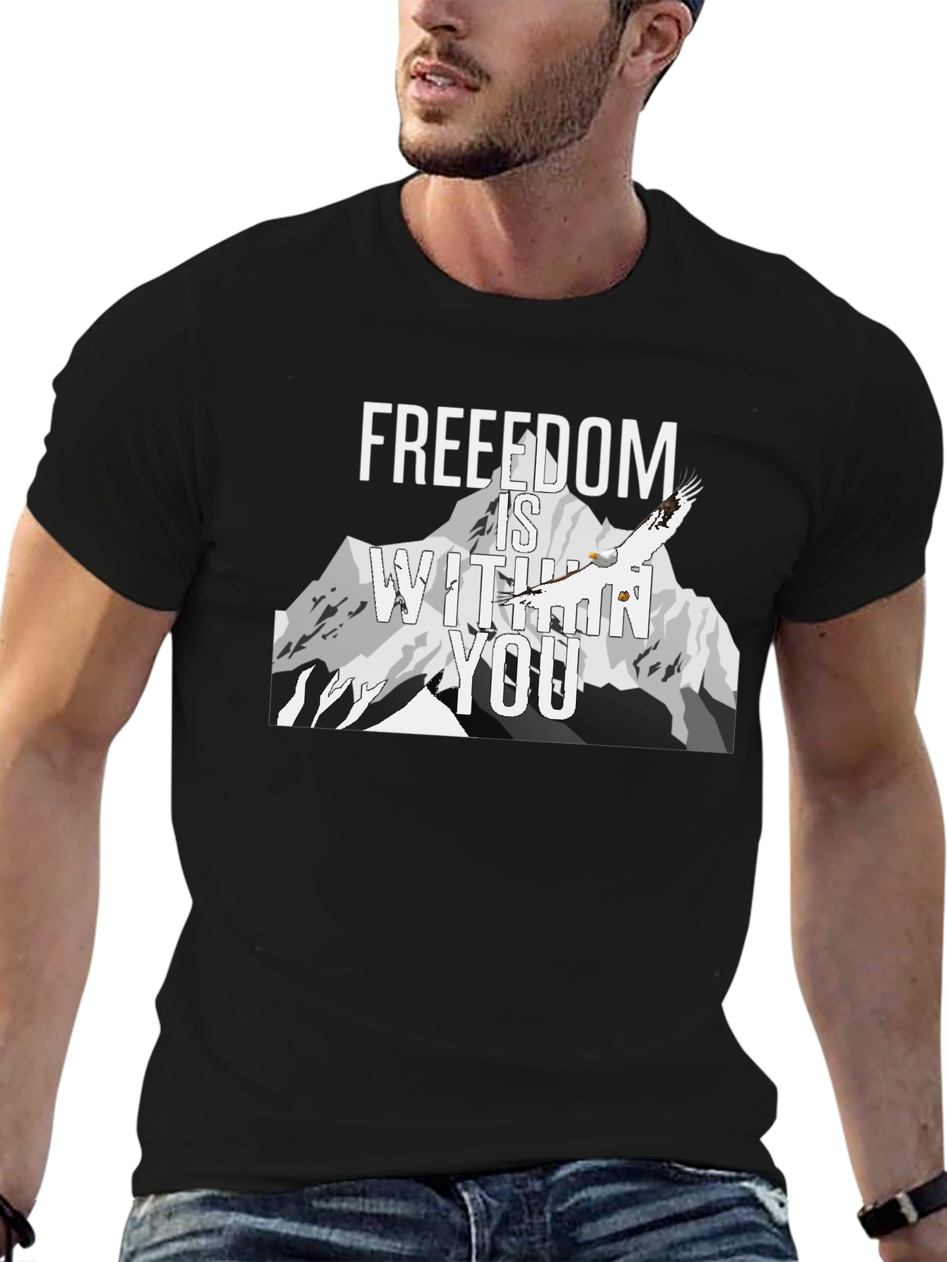 Freedom Within You Graphic Tee - Black
