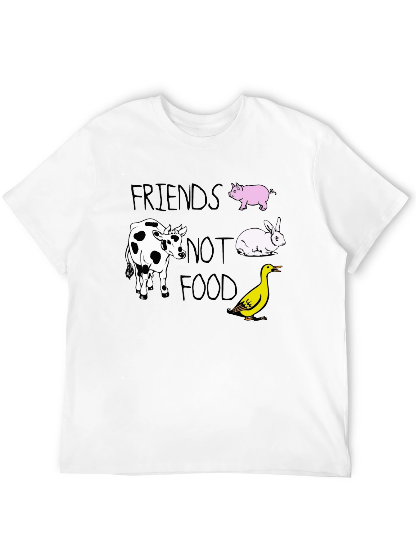 Vegan Friends Not Food Graphic Tee