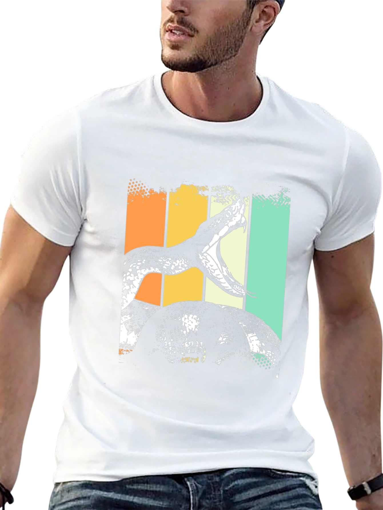 Snake Graphic Tee - Retro Style Comfort