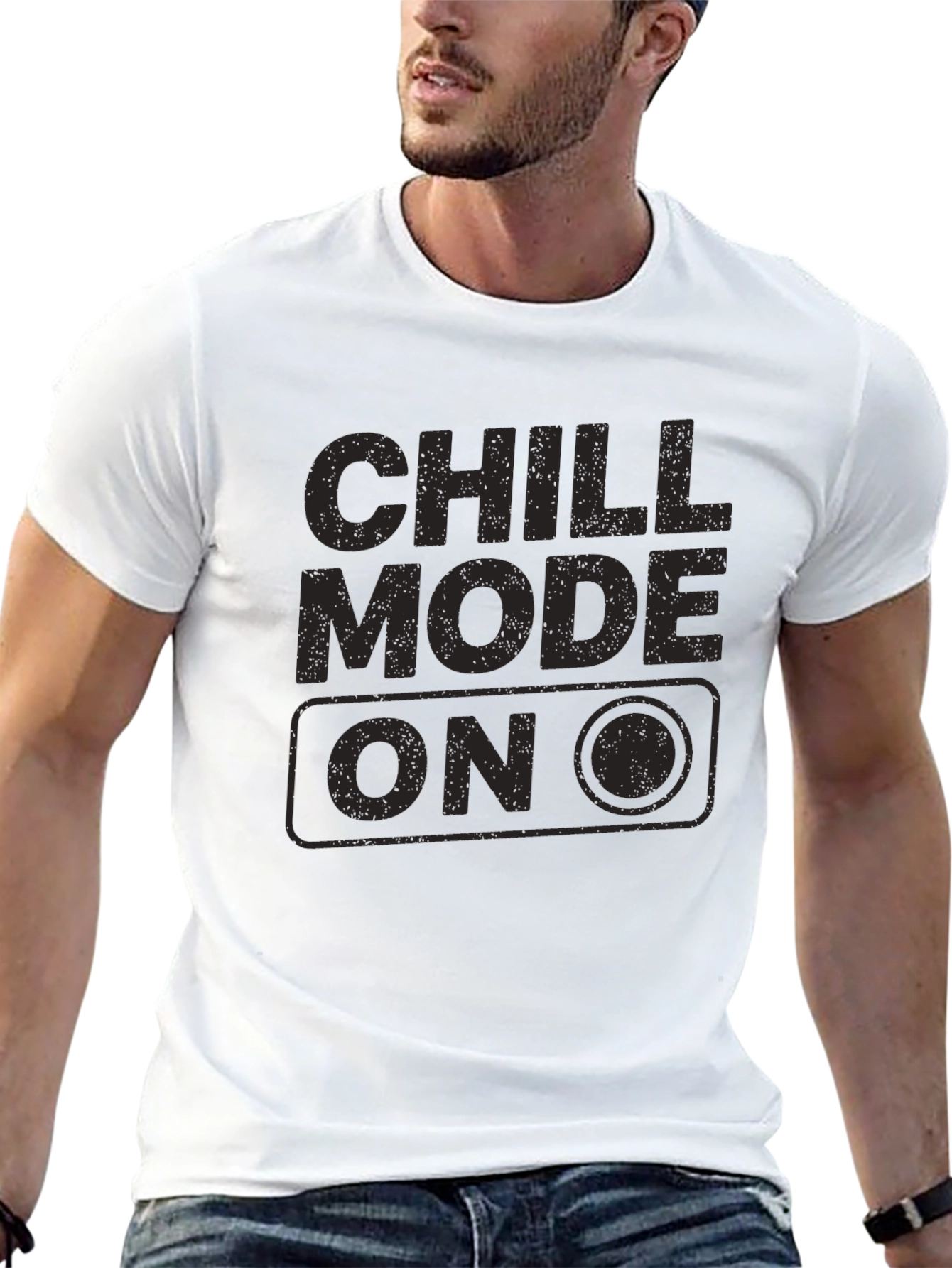 Chill Mode On Black Graphic Tee