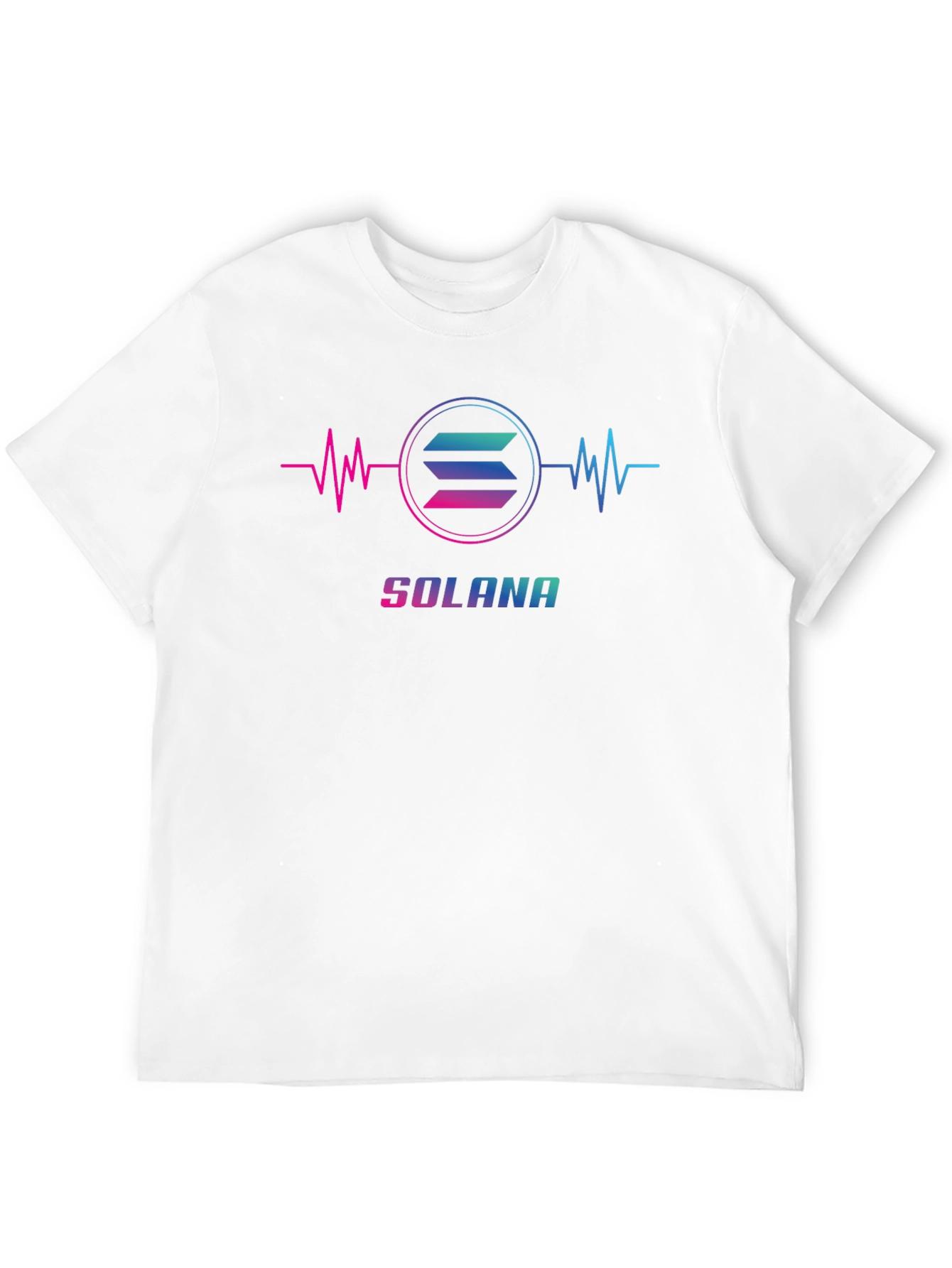 Solana Cryptocurrency T-Shirt - Heartbeat Design