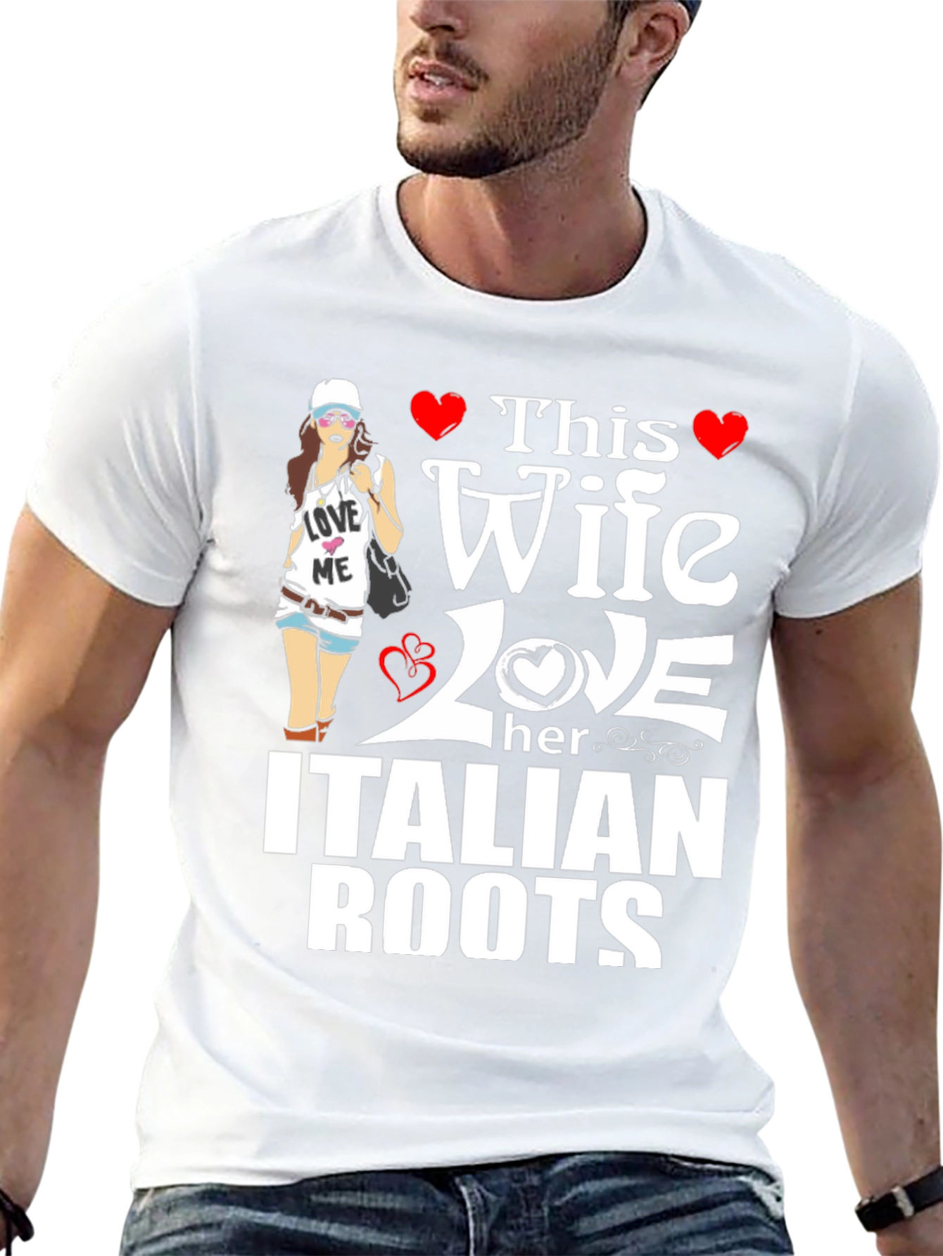 This Wife Loves Italian Roots Graphic T-Shirt