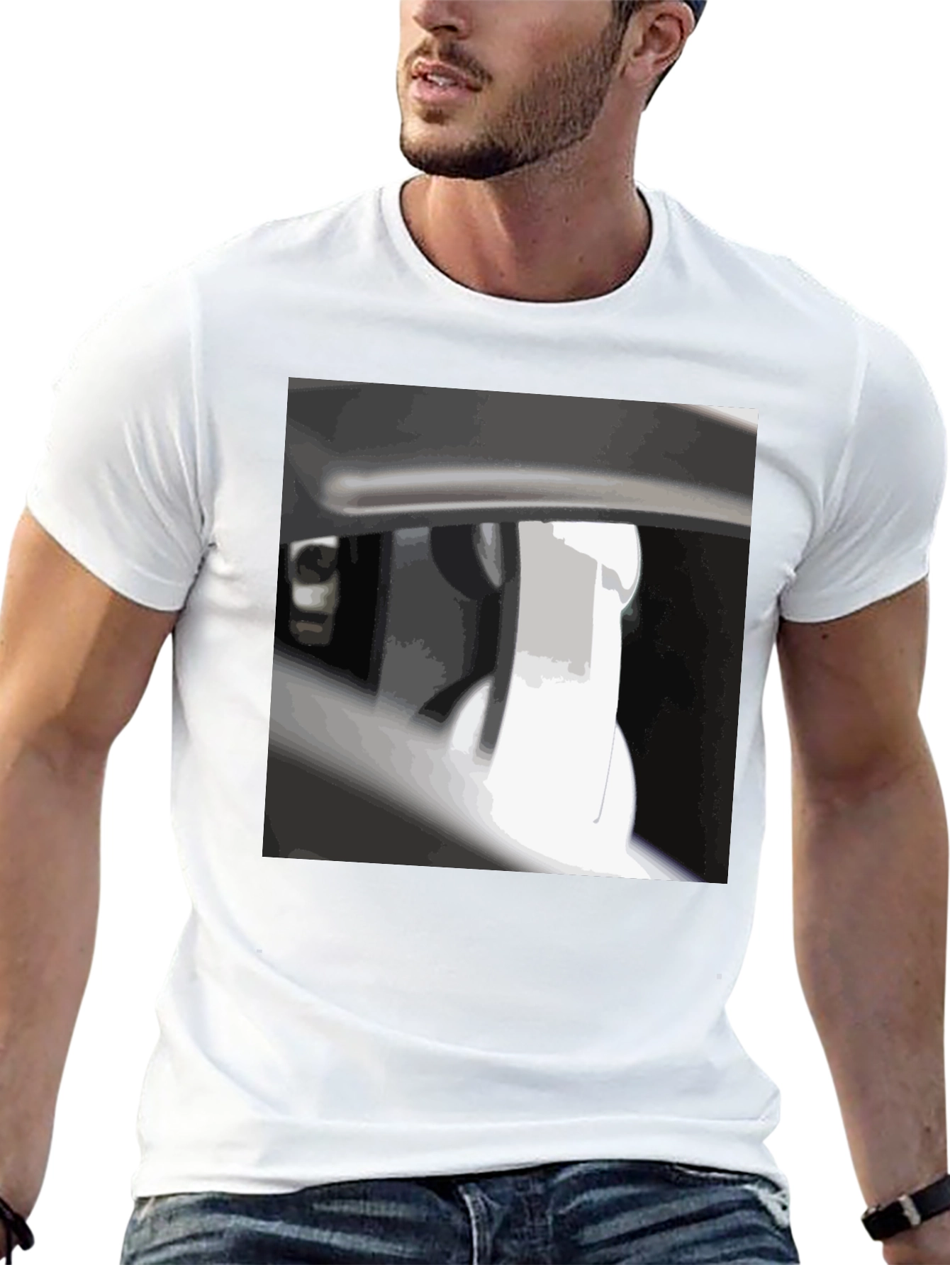 Modern Graphic Tee - Abstract Automotive Design