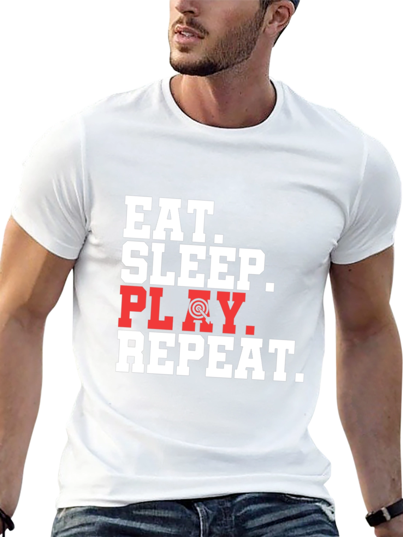 Eat Sleep Play Repeat Dart Graphic T-Shirt