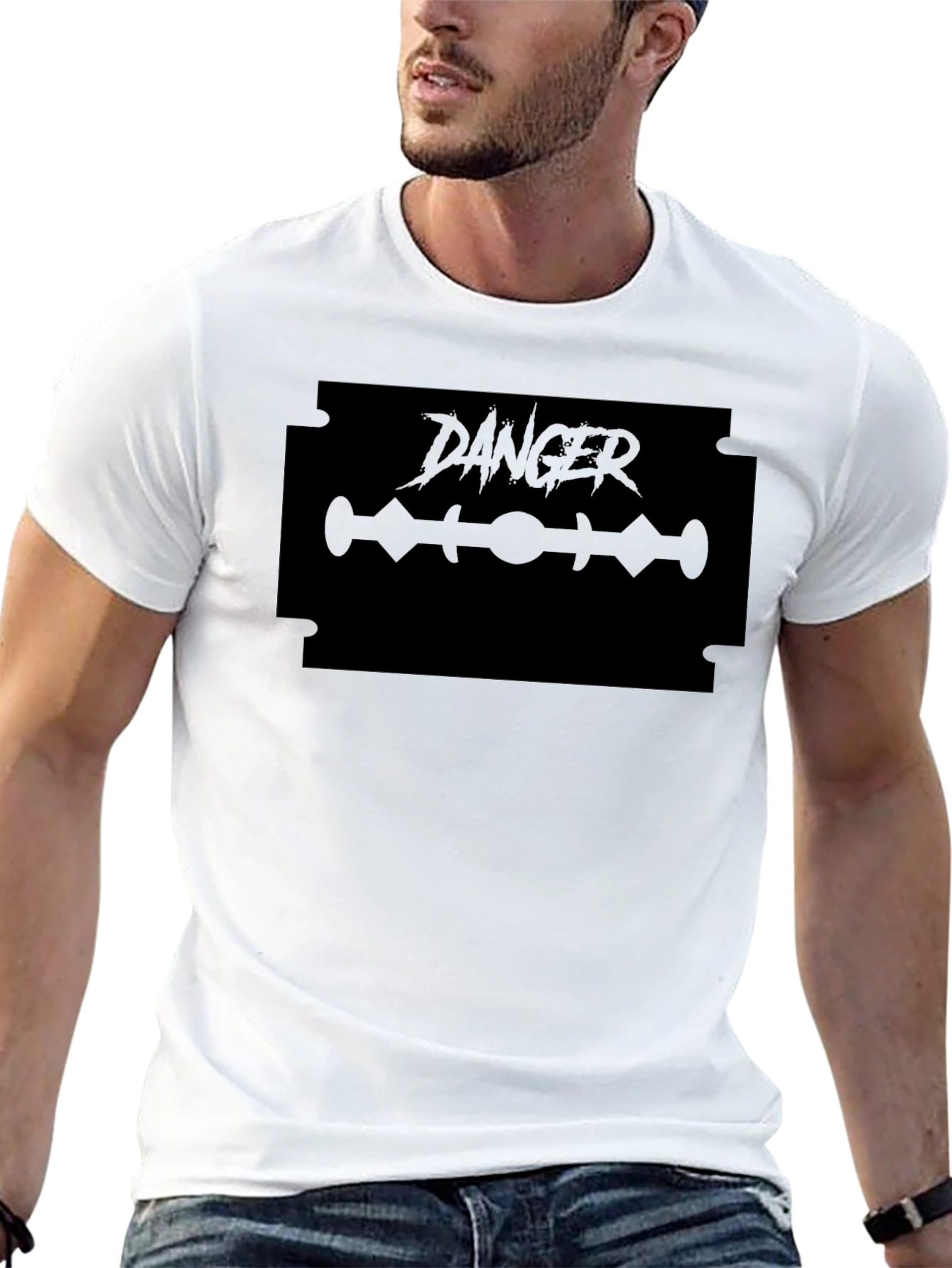 Danger Blade Graphic T-Shirt - Edgy Style