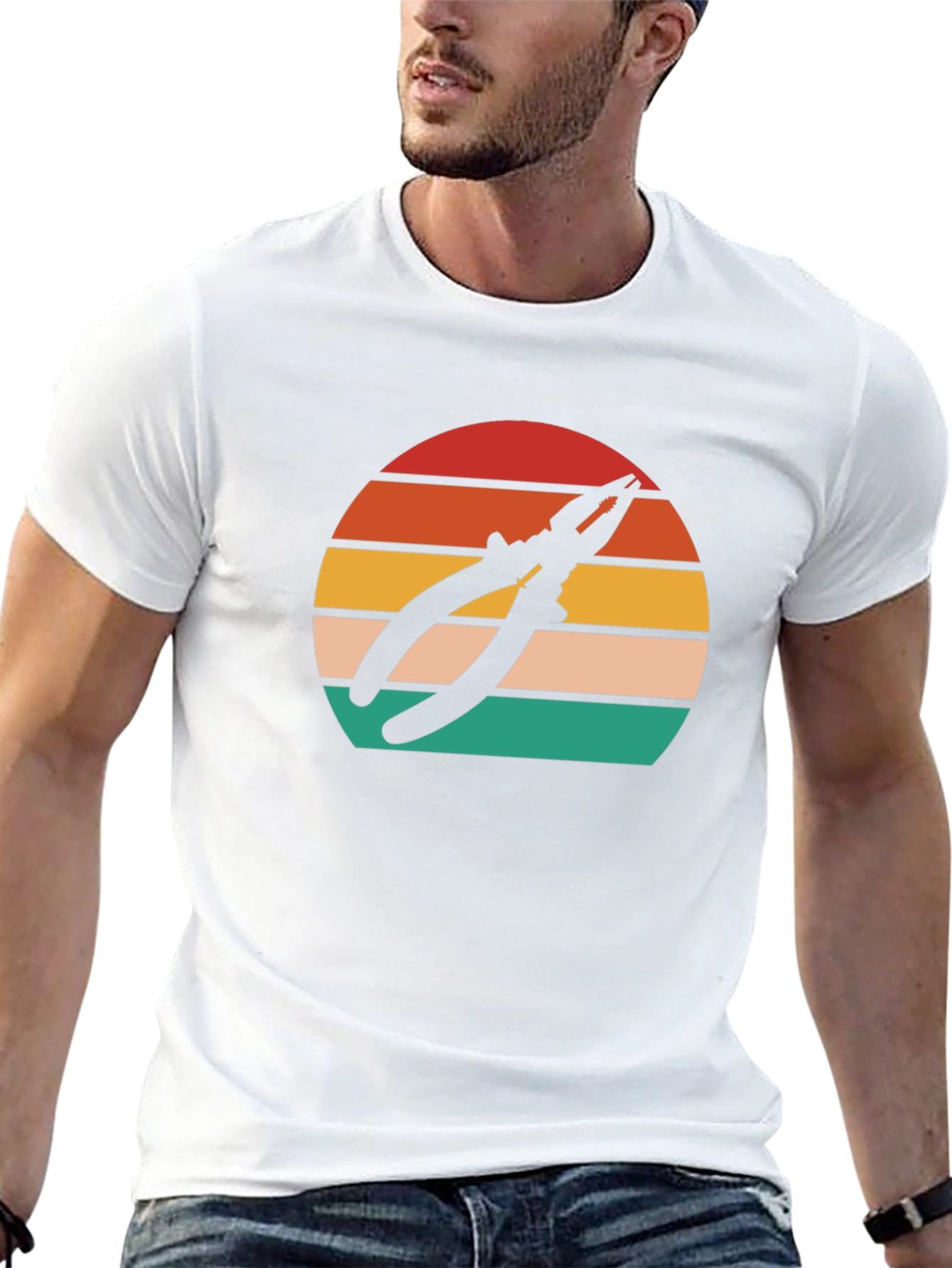 Pliers Sunset Graphic T-Shirt - Black Cotton Tee