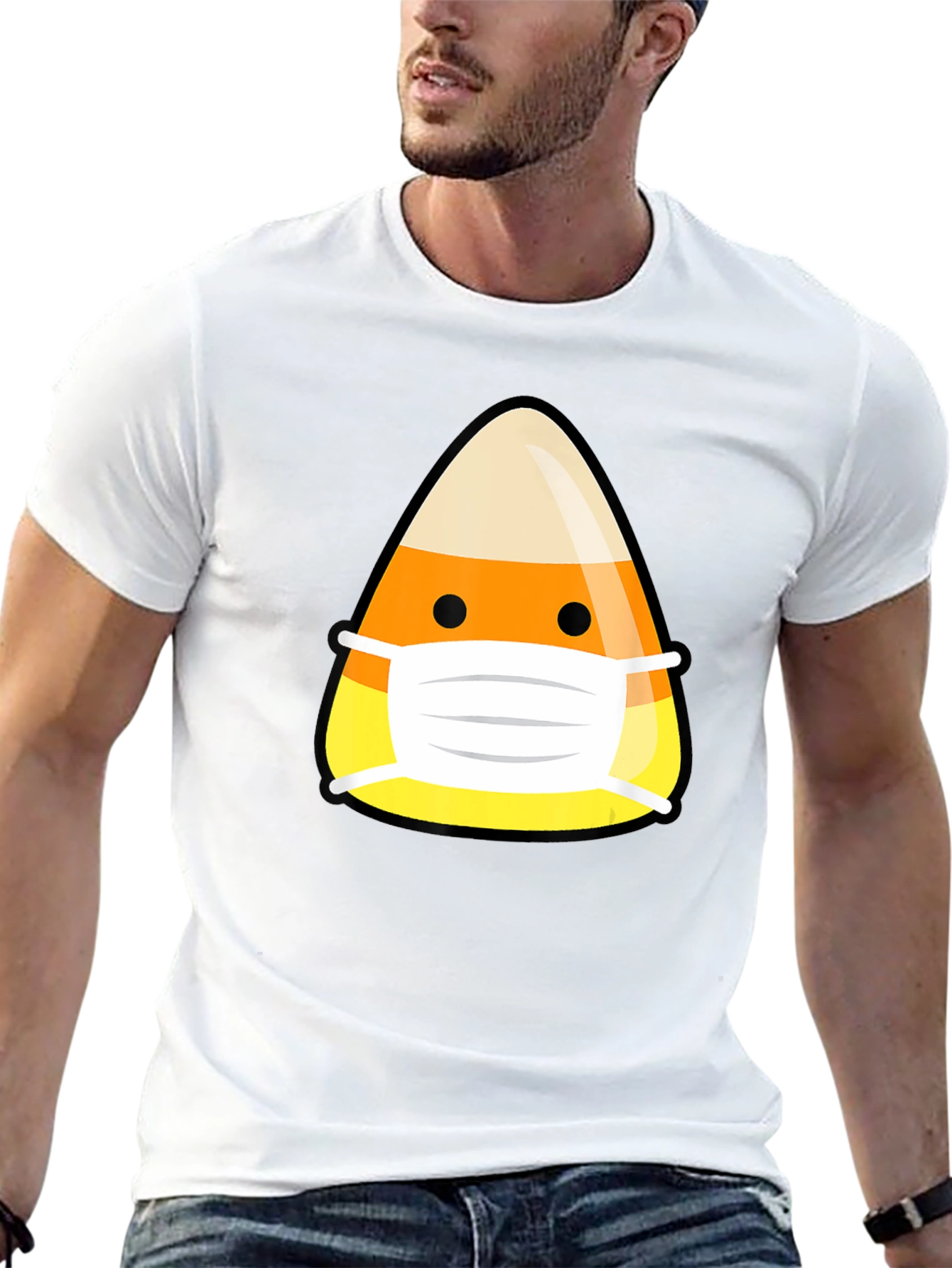 Candy Corn Mask Graphic Tee
