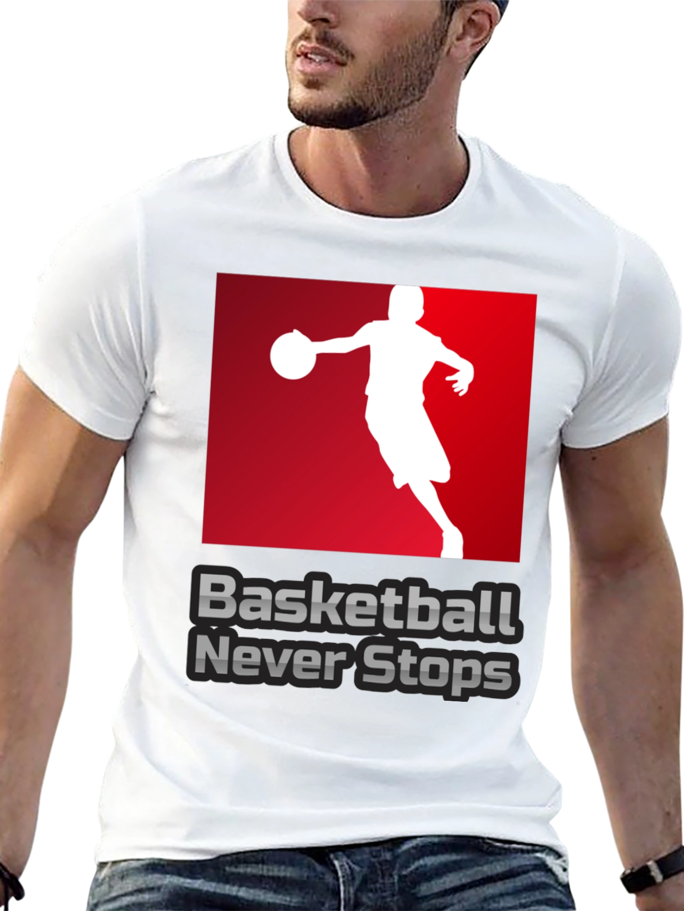 Basketball Never Stops Graphic T-Shirt