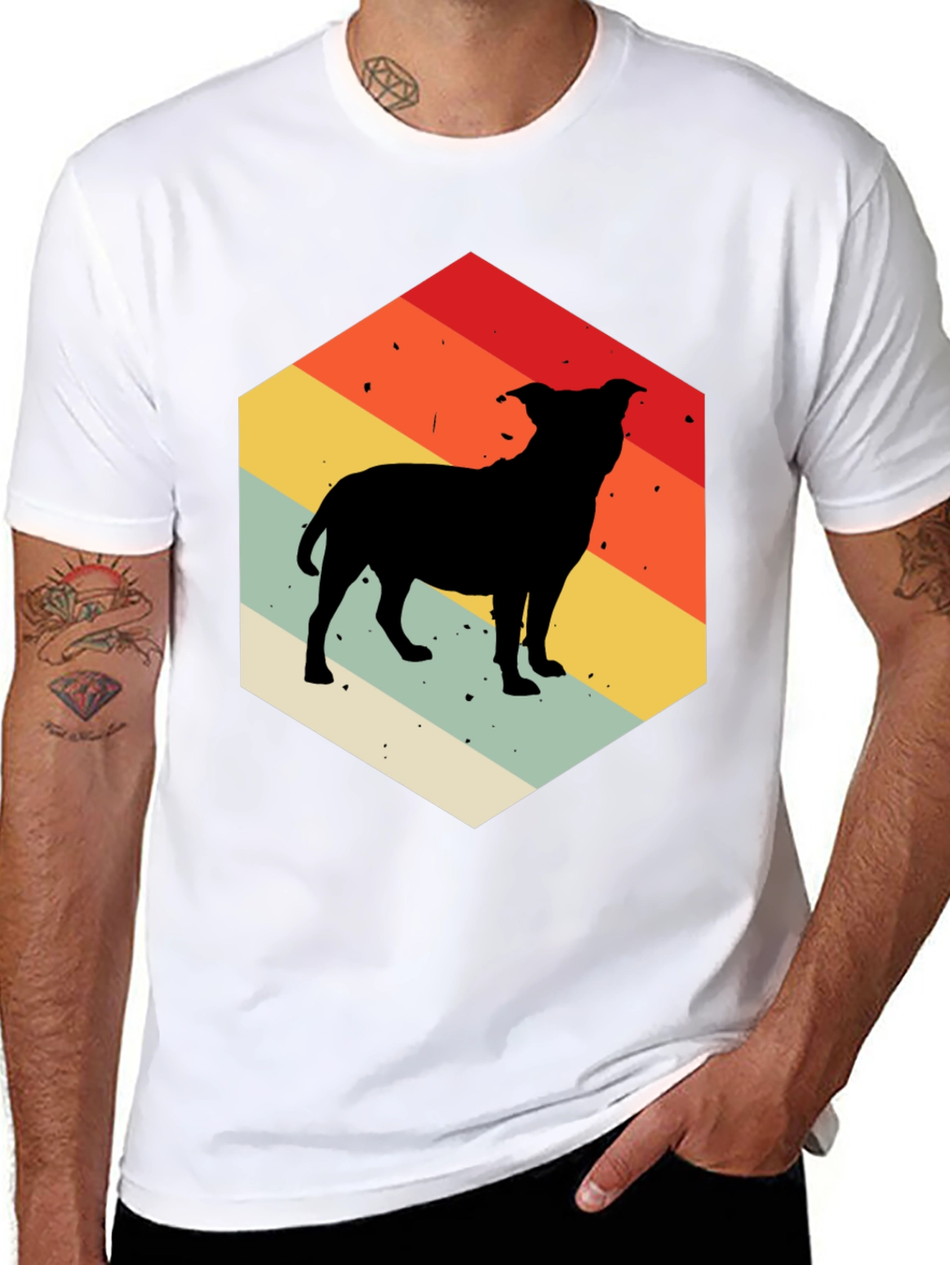 Retro Dog Silhouette Graphic Tee
