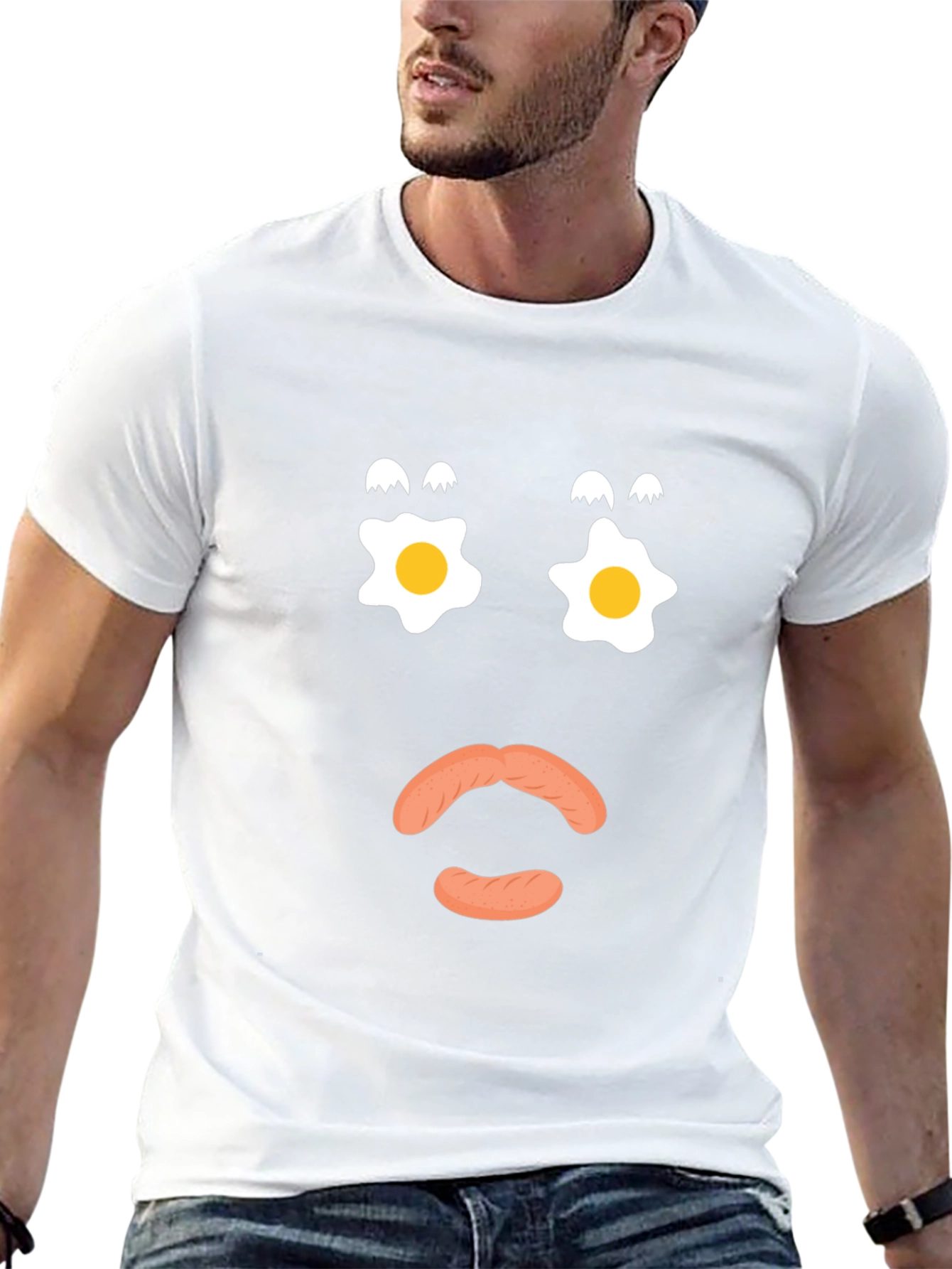 Funny Egg & Lips Graphic Tee