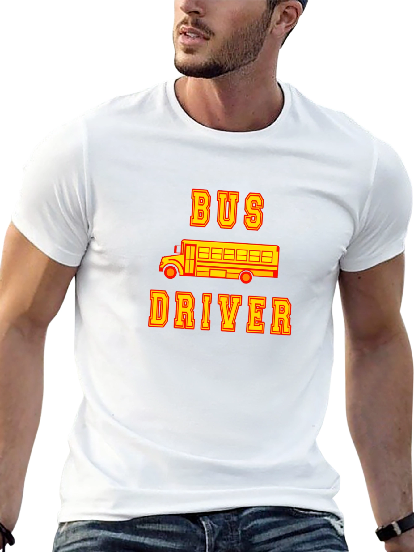Bus Driver Graphic T-Shirt - Black
