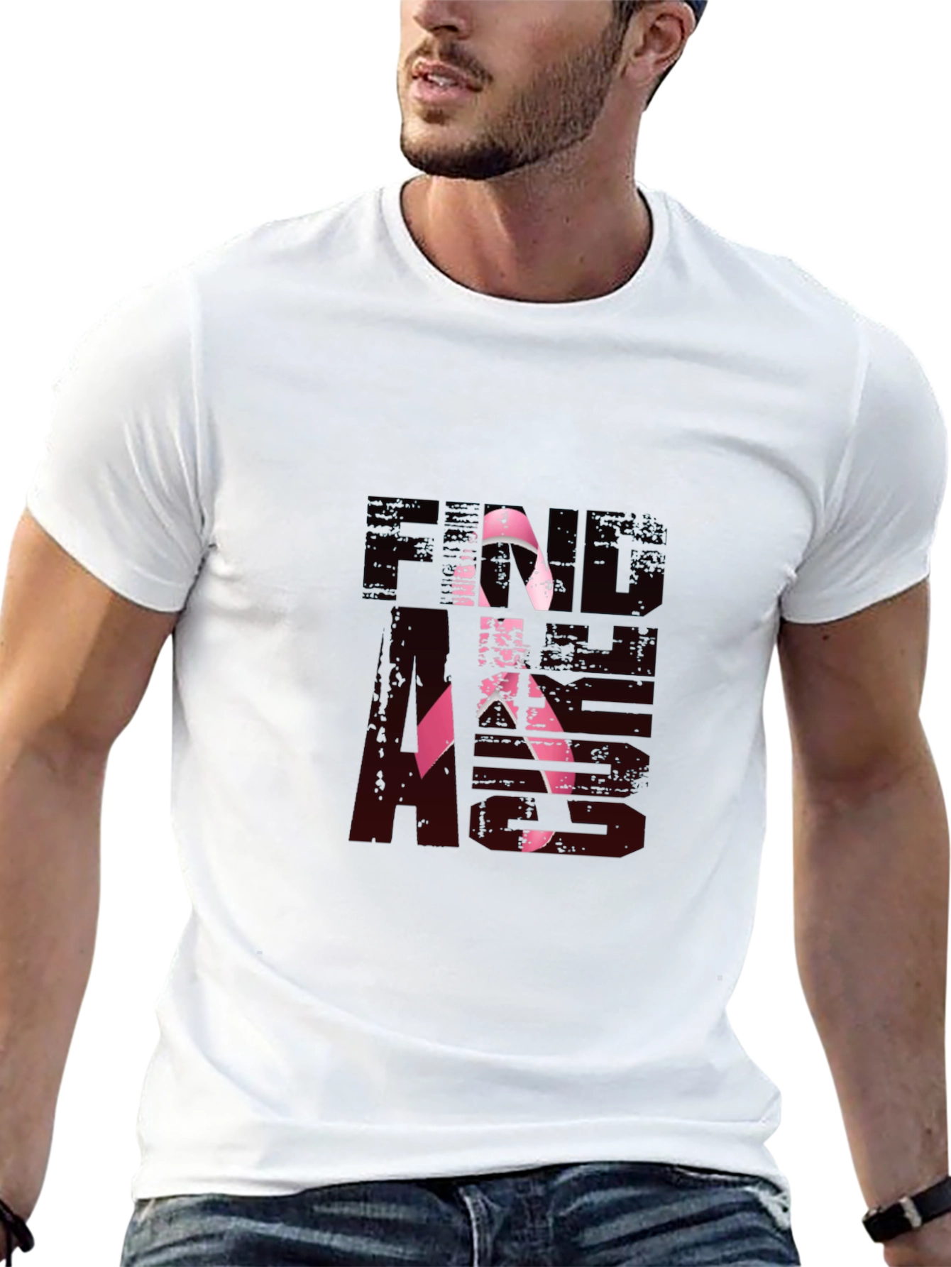 Find The Cure Black Cotton Tee