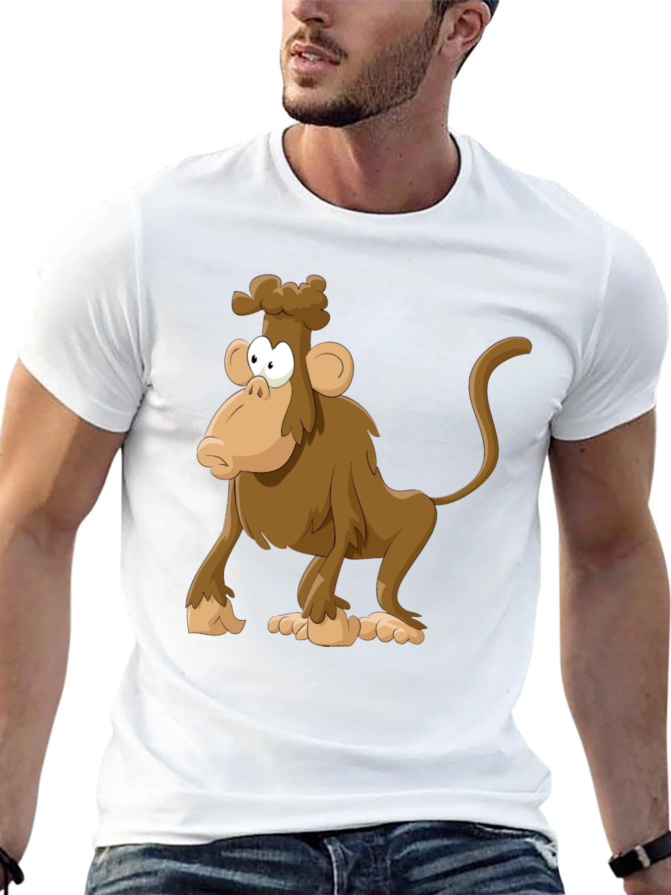 Cartoon Monkey Graphic Tee