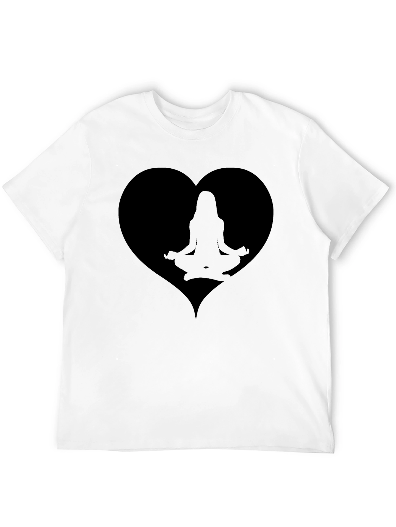 Yoga Heart Graphic Tee - Relax in Style