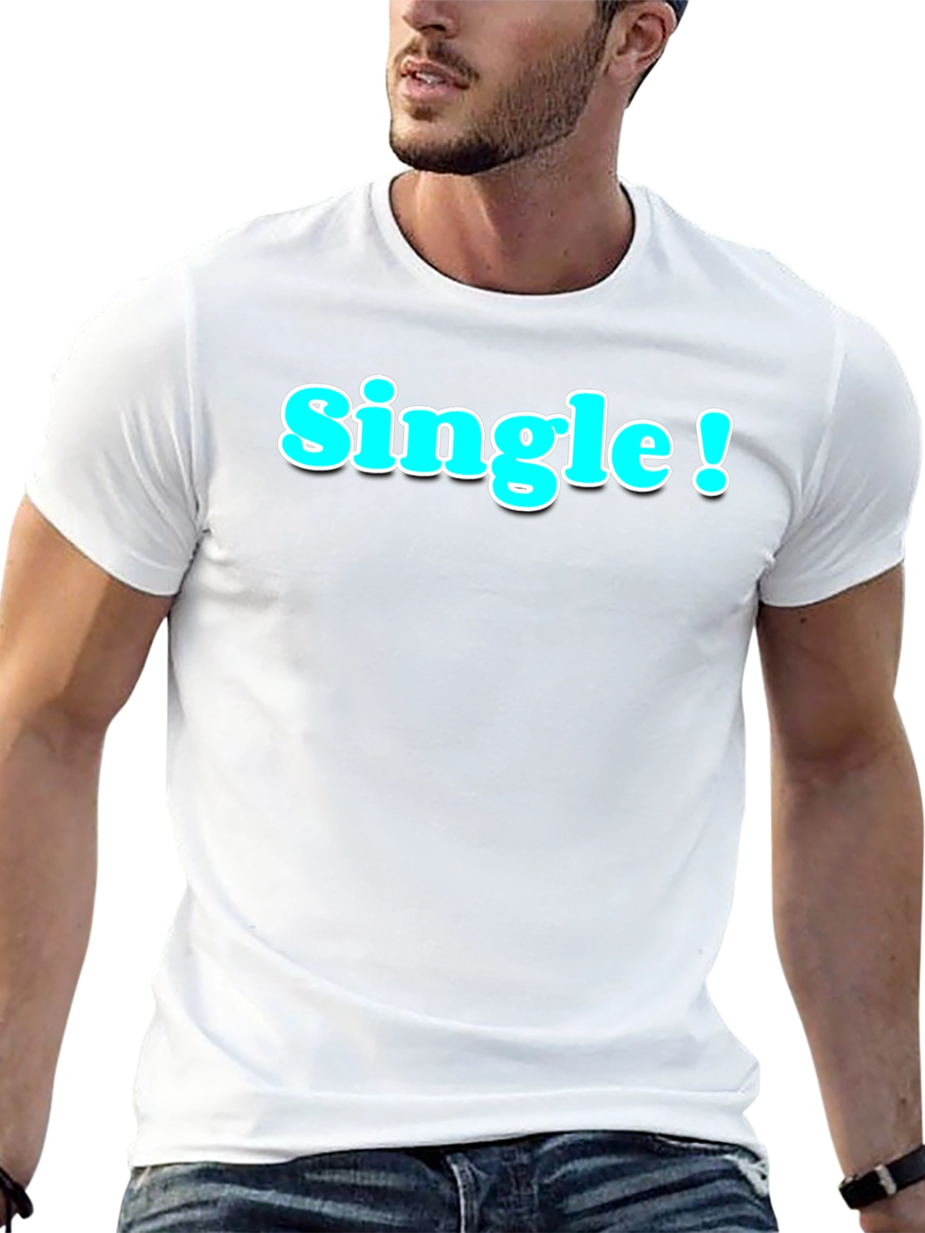 Single! Black Graphic Tee - Casual Style