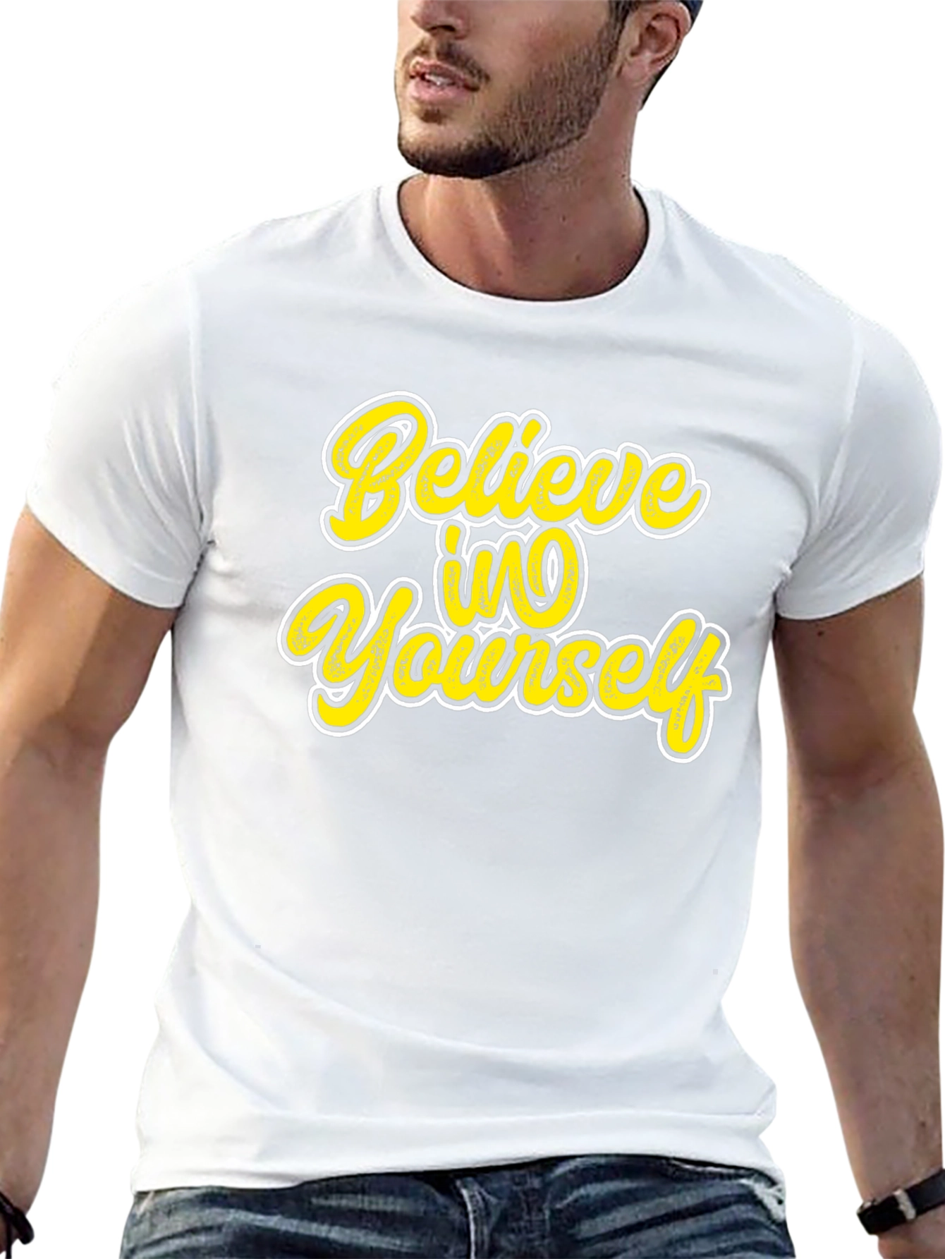 Believe in Yourself Graphic Black T-Shirt