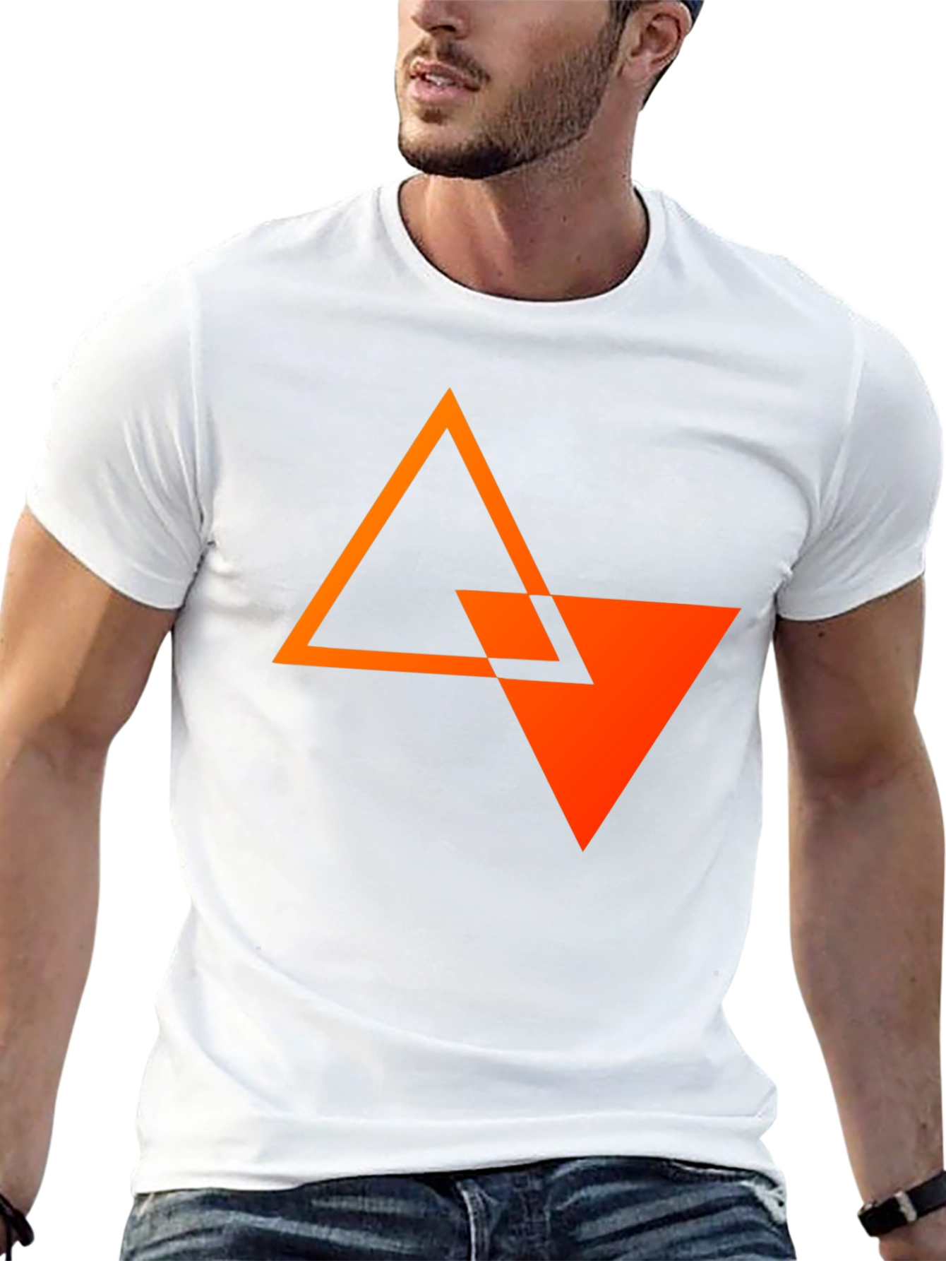 Modern Graphic Tee: Abstract Triangle Design