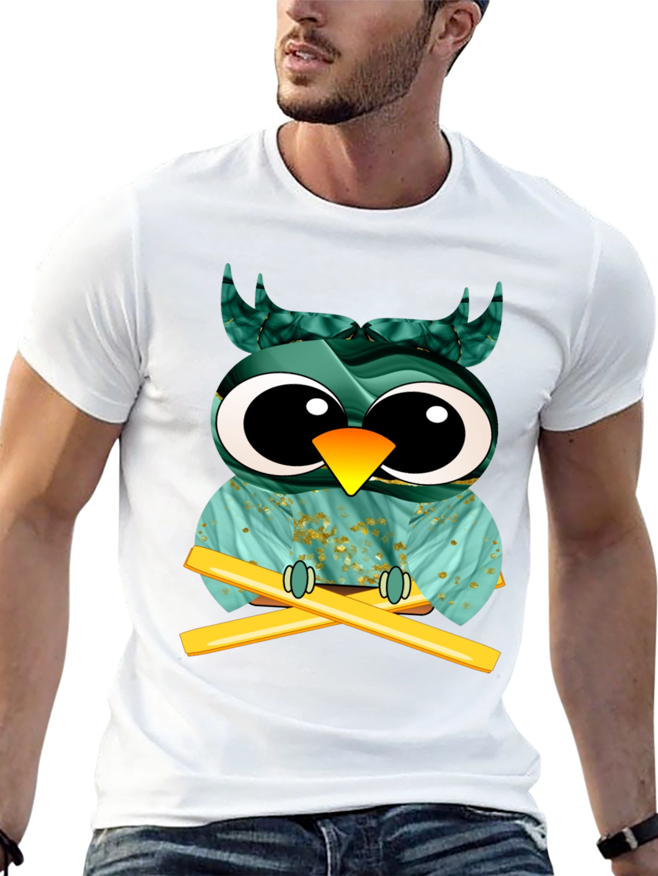 Whimsical Owl Graphic Tee - Unique Design